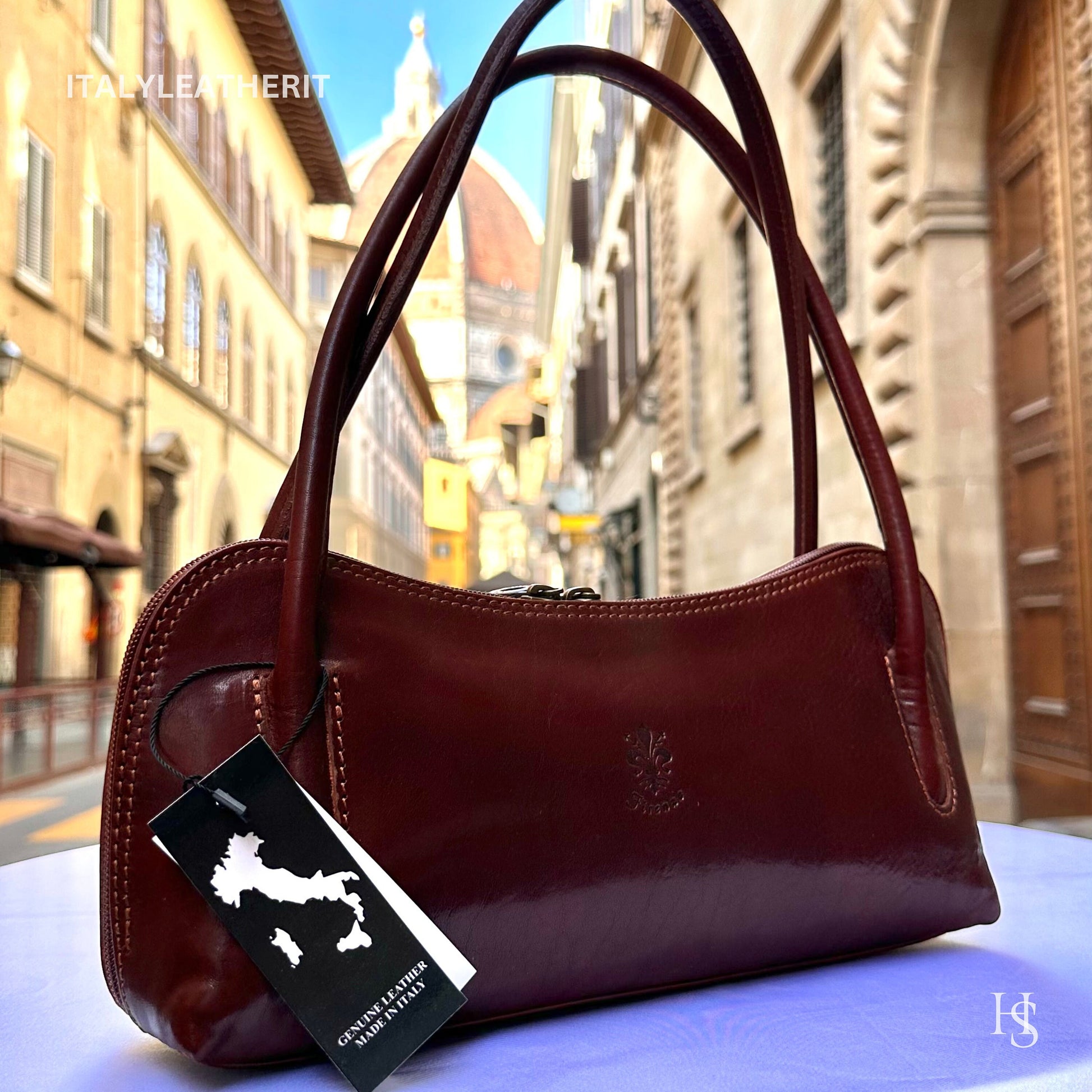 Italian Handmade Leather Bags For Women l l Elegant Leather Tote From Florence, shoulder leather bag