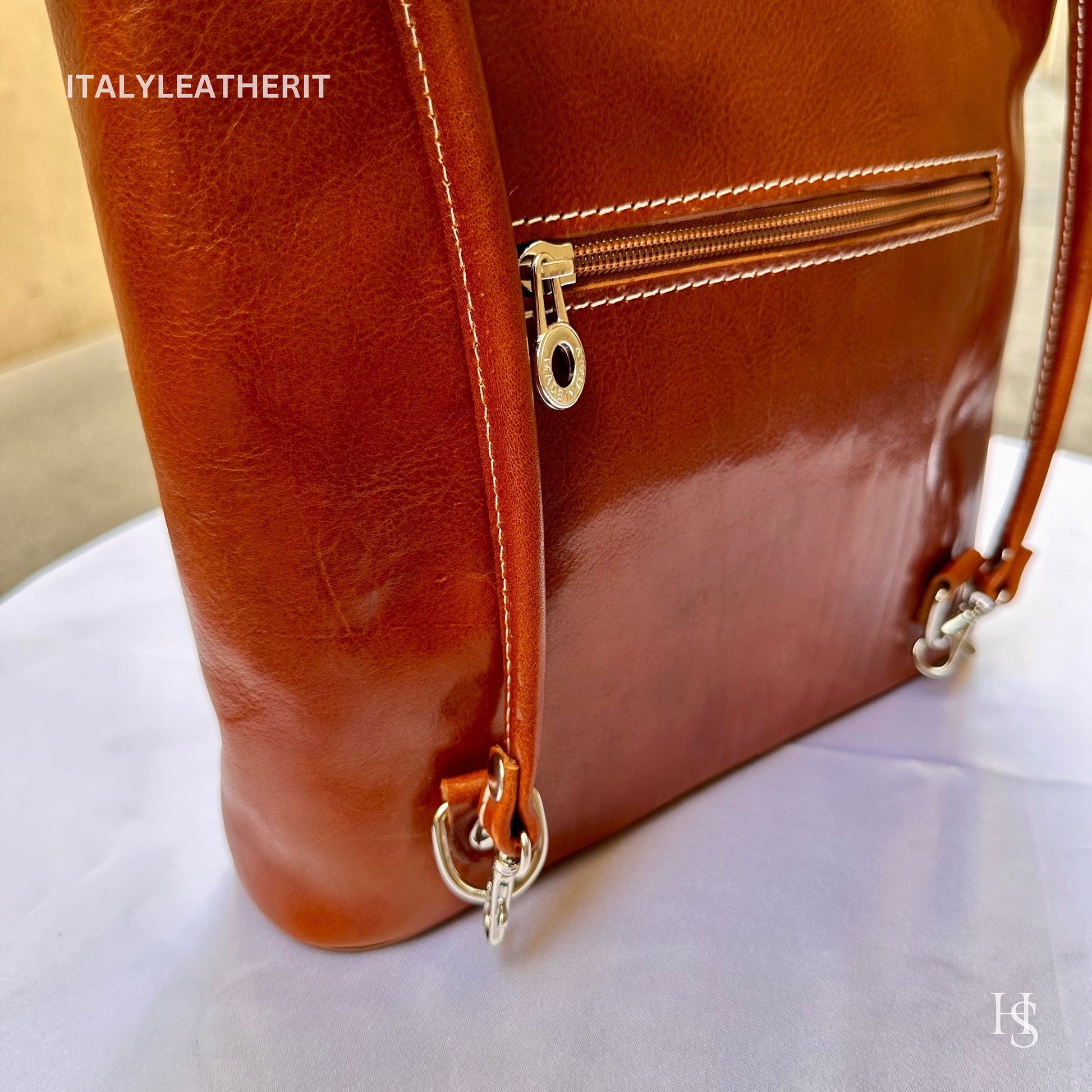 Italian Handmade Leather Bags For Woman l l Elegant Leather Tote From Florence, Backpack Bag