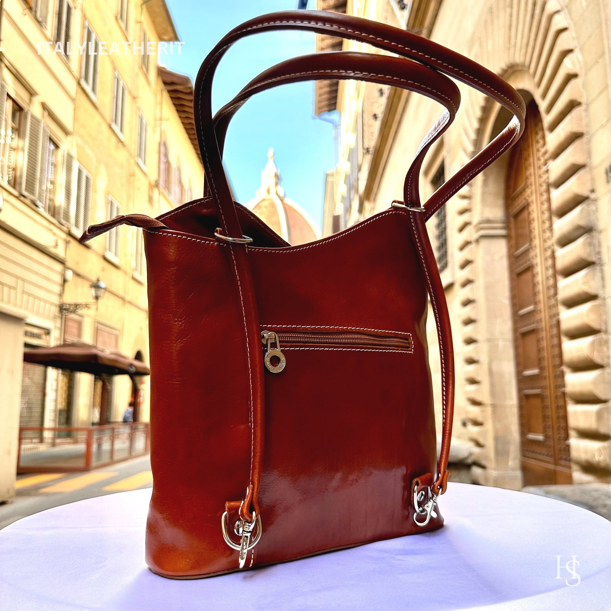 Italian Handmade Leather Bags For Woman l l Elegant Leather Tote From Florence, Backpack Bag