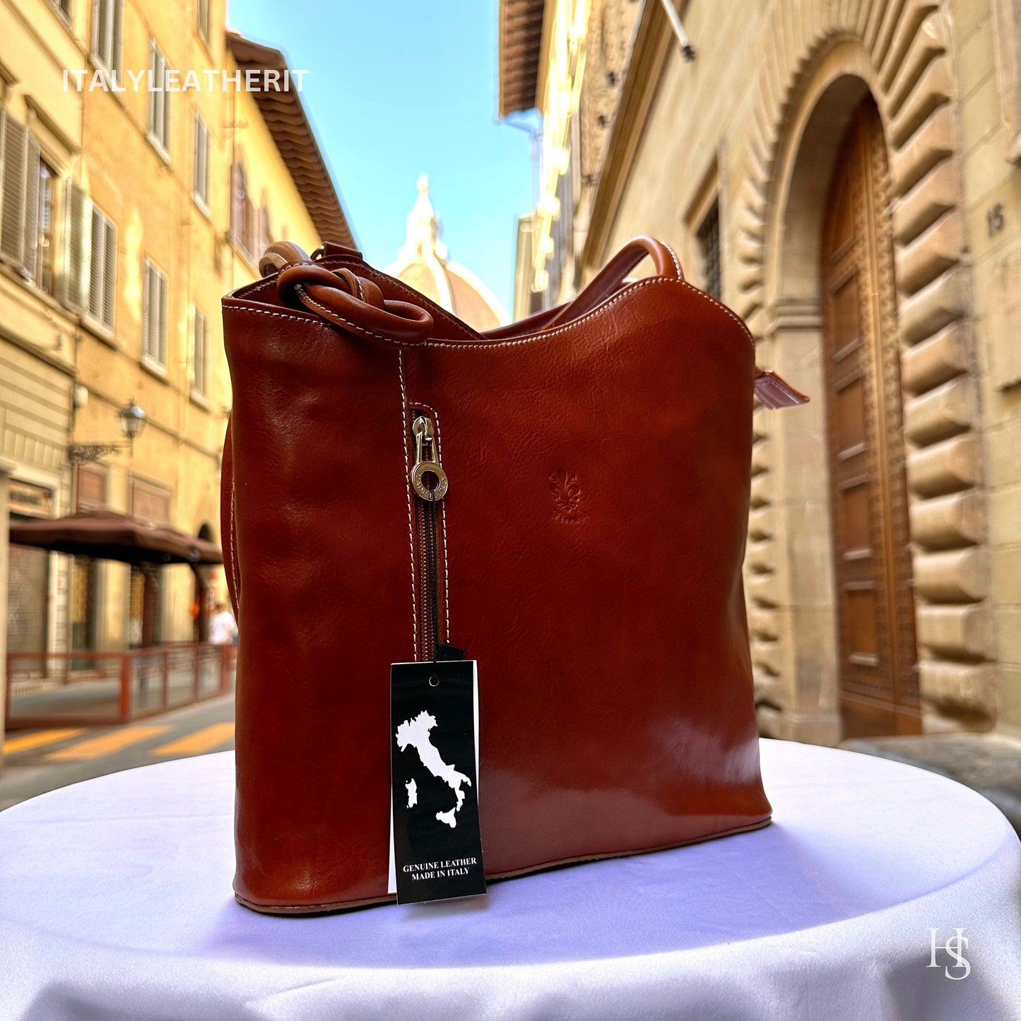 Italian Handmade Leather Bags For Woman l l Elegant Leather Tote From Florence, Backpack Bag