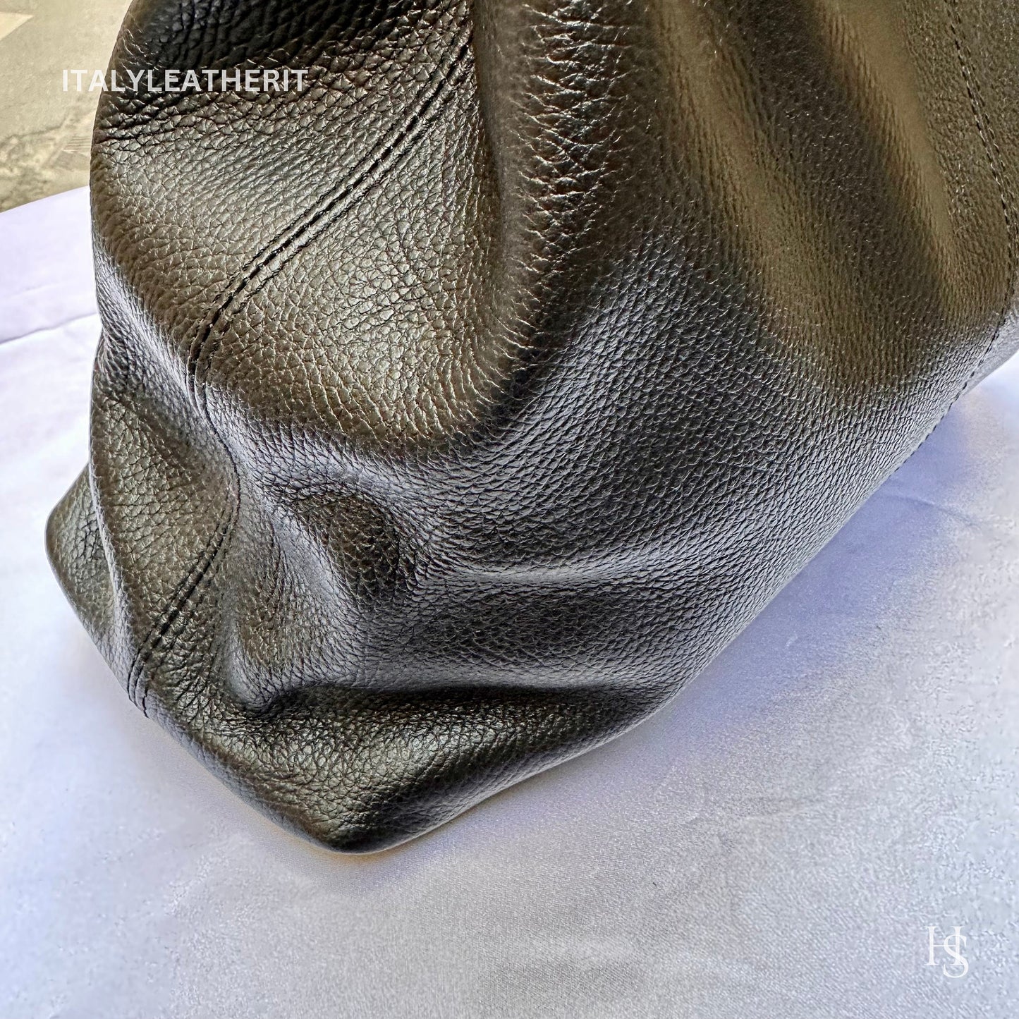 Italian Handmade Soft Leather Bags For Women l l Soft Leather From Florence l Made In Italy, Black shoulder bag