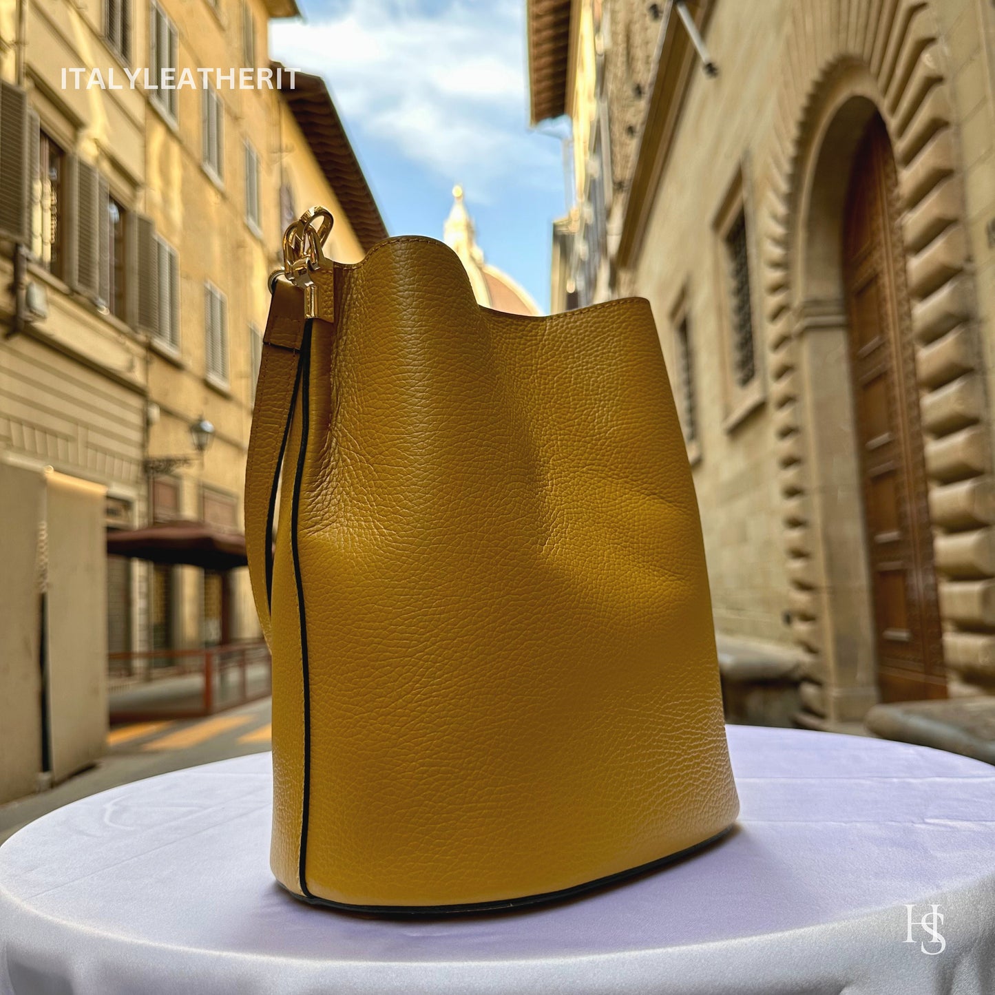 Italian Handmade Leather Bags For Woman l l Elegant Leather Tote From Florence || Made in Italy, Bucket bag