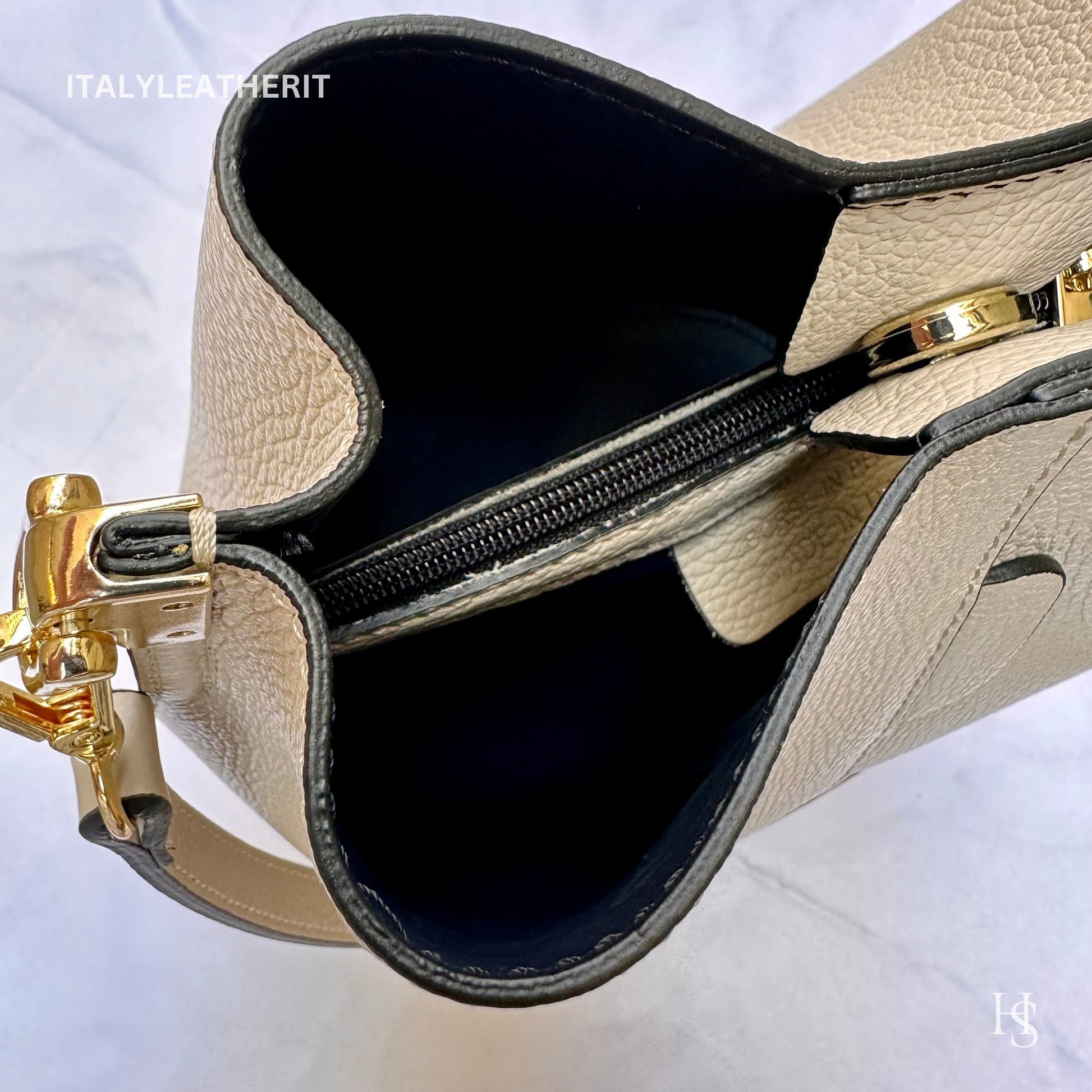 Italian Handmade Leather Bags For Woman l l Elegant Leather Tote From Florence || Made in Italy, Bucket bag