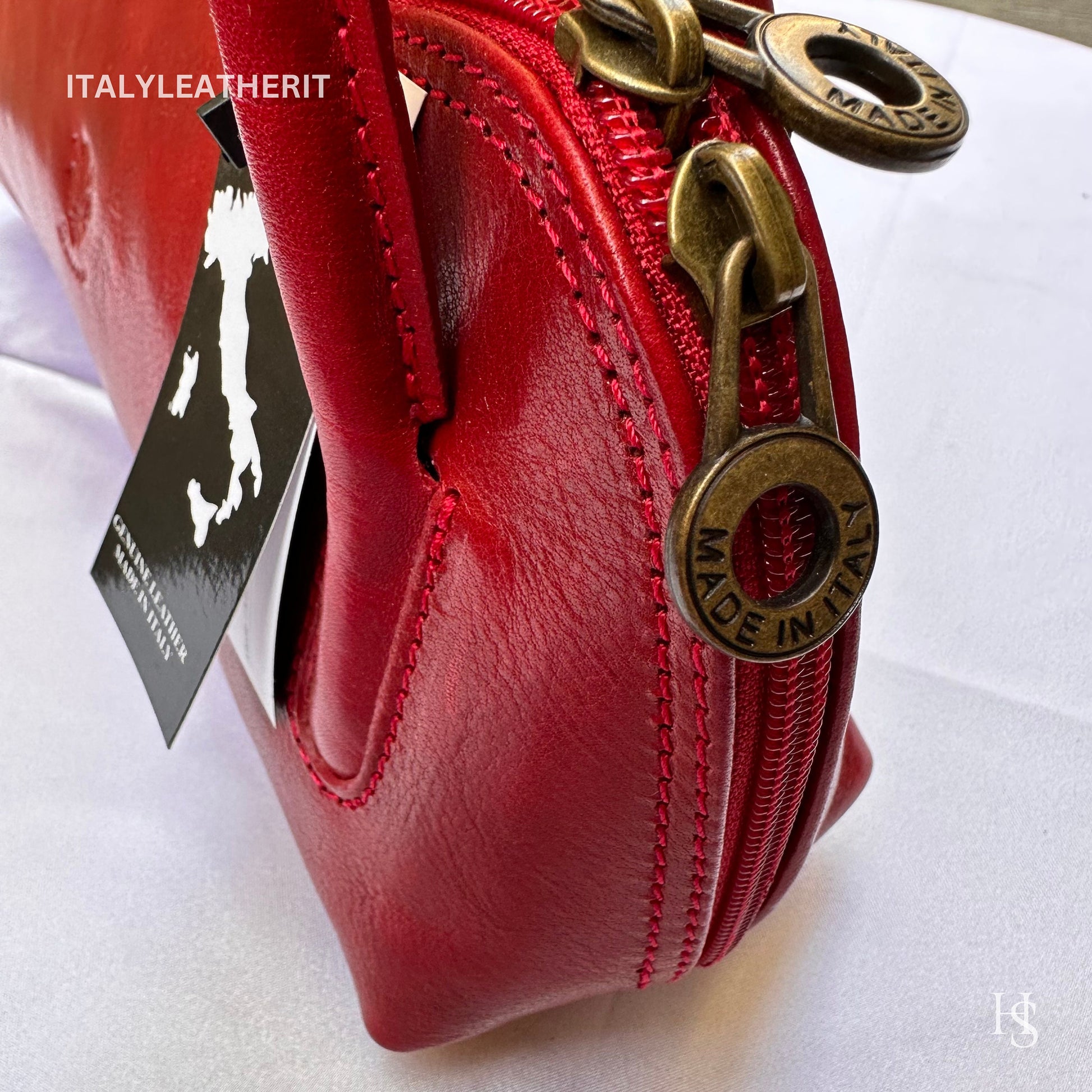 Italian Handmade Leather Bags For Women l l Elegant Leather Tote From Florence, Red leather tote