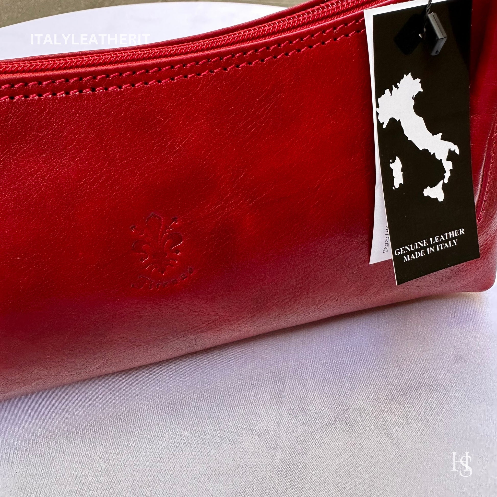 Italian Handmade Leather Bags For Women l l Elegant Leather Tote From Florence, Red leather tote