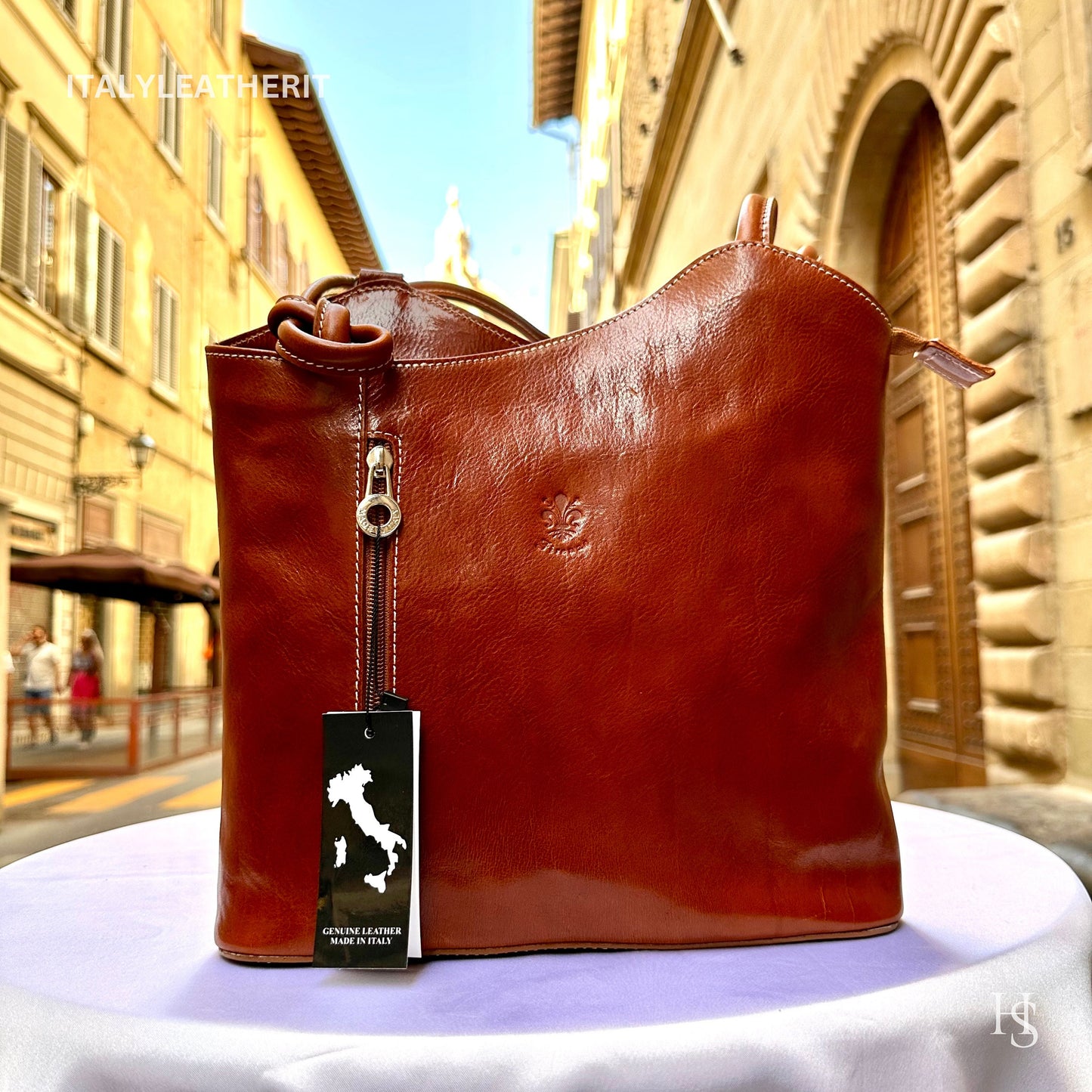 Italian Handmade Leather Bags For Woman l l Elegant Leather Tote From Florence, Backpack Bag