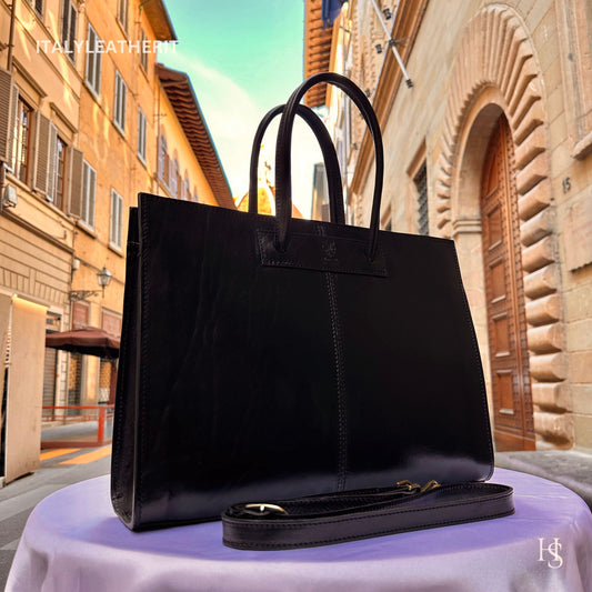 Italian Handmade Leather Bags for Women from Florence | Made in Italy | Exquisite Style Unveiled, 14-inch computer leather bag