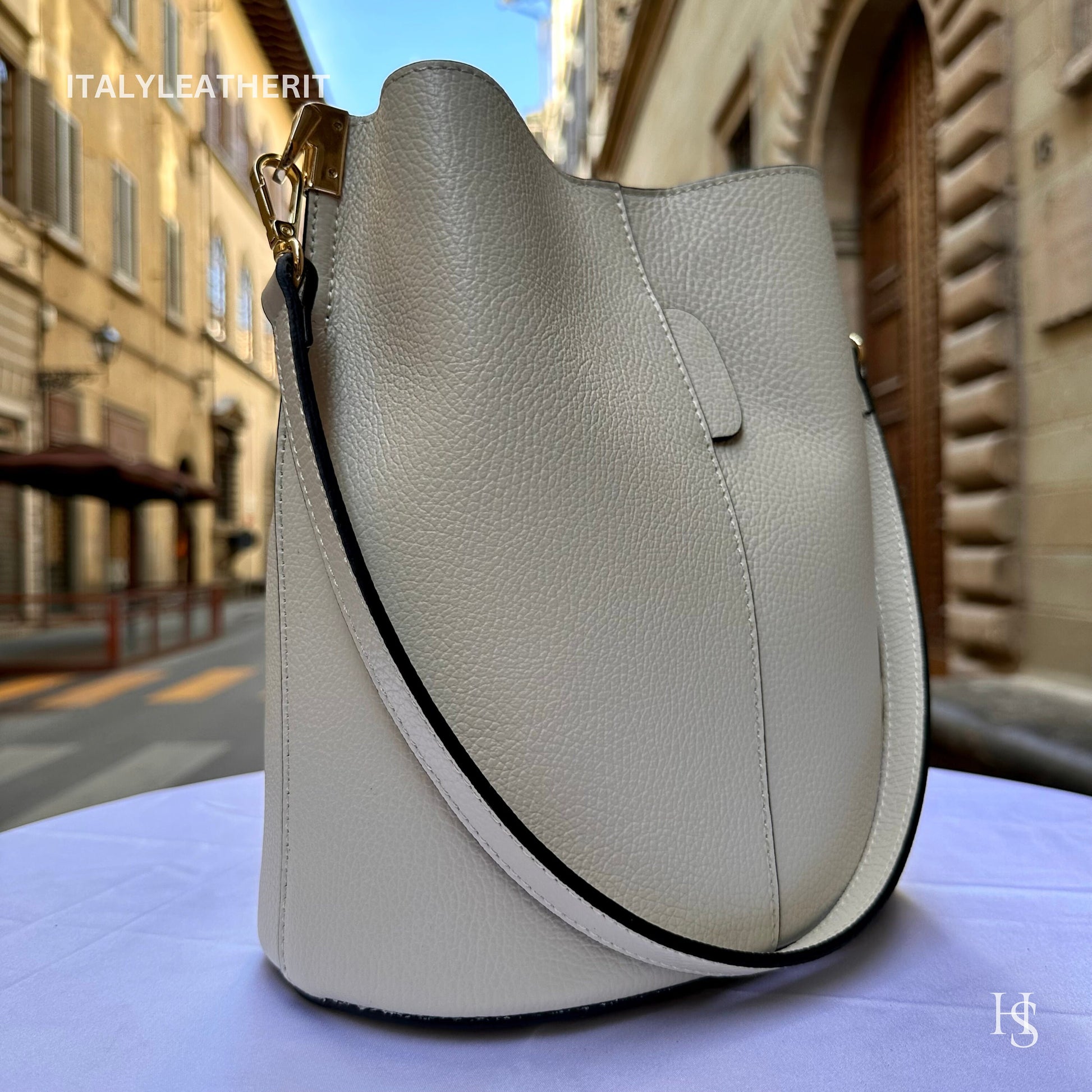 Italian Handmade Leather Bags For Woman l l Elegant Leather Tote From Florence || Made in Italy, Bucket bag