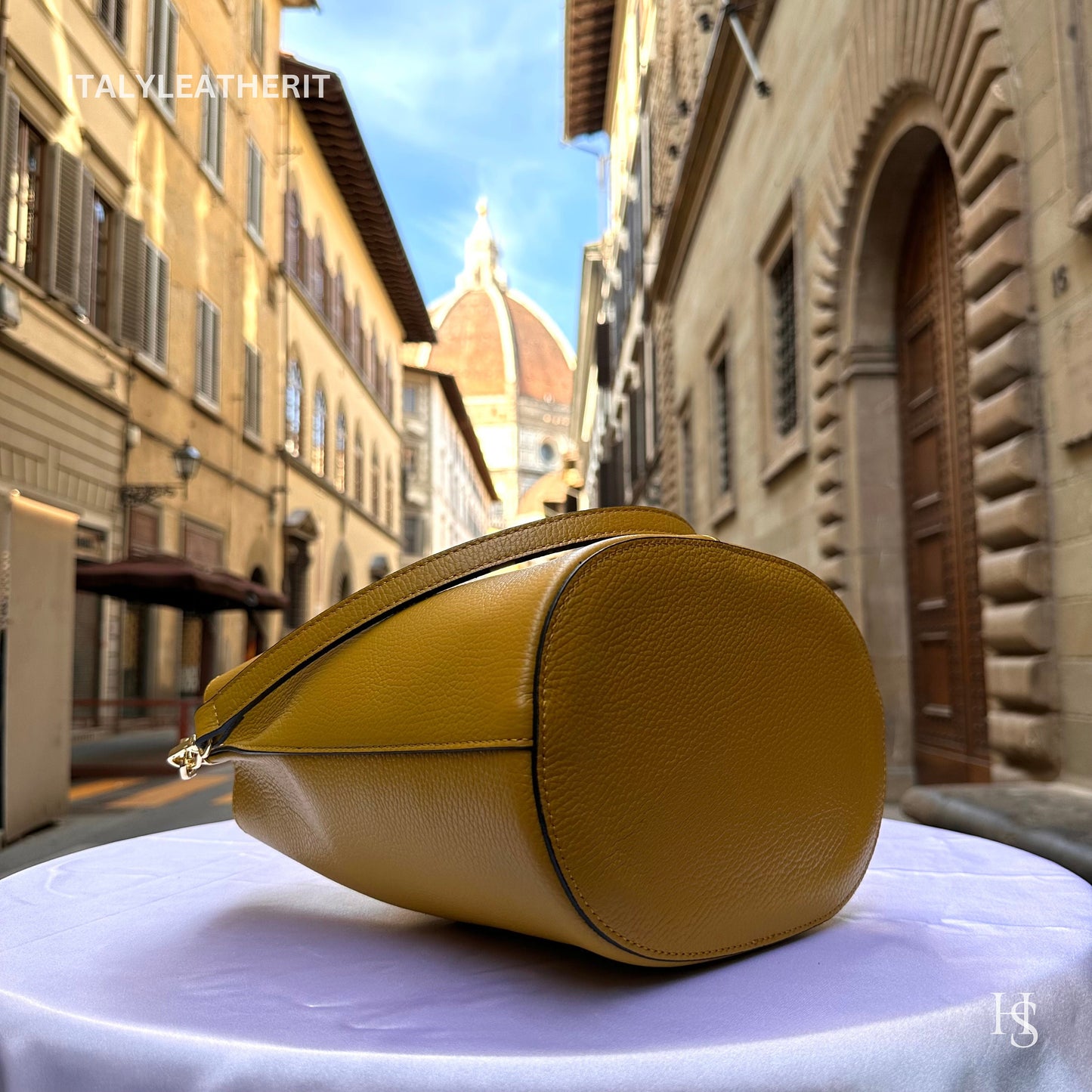 Italian Handmade Leather Bags For Woman l l Elegant Leather Tote From Florence || Made in Italy, Bucket bag