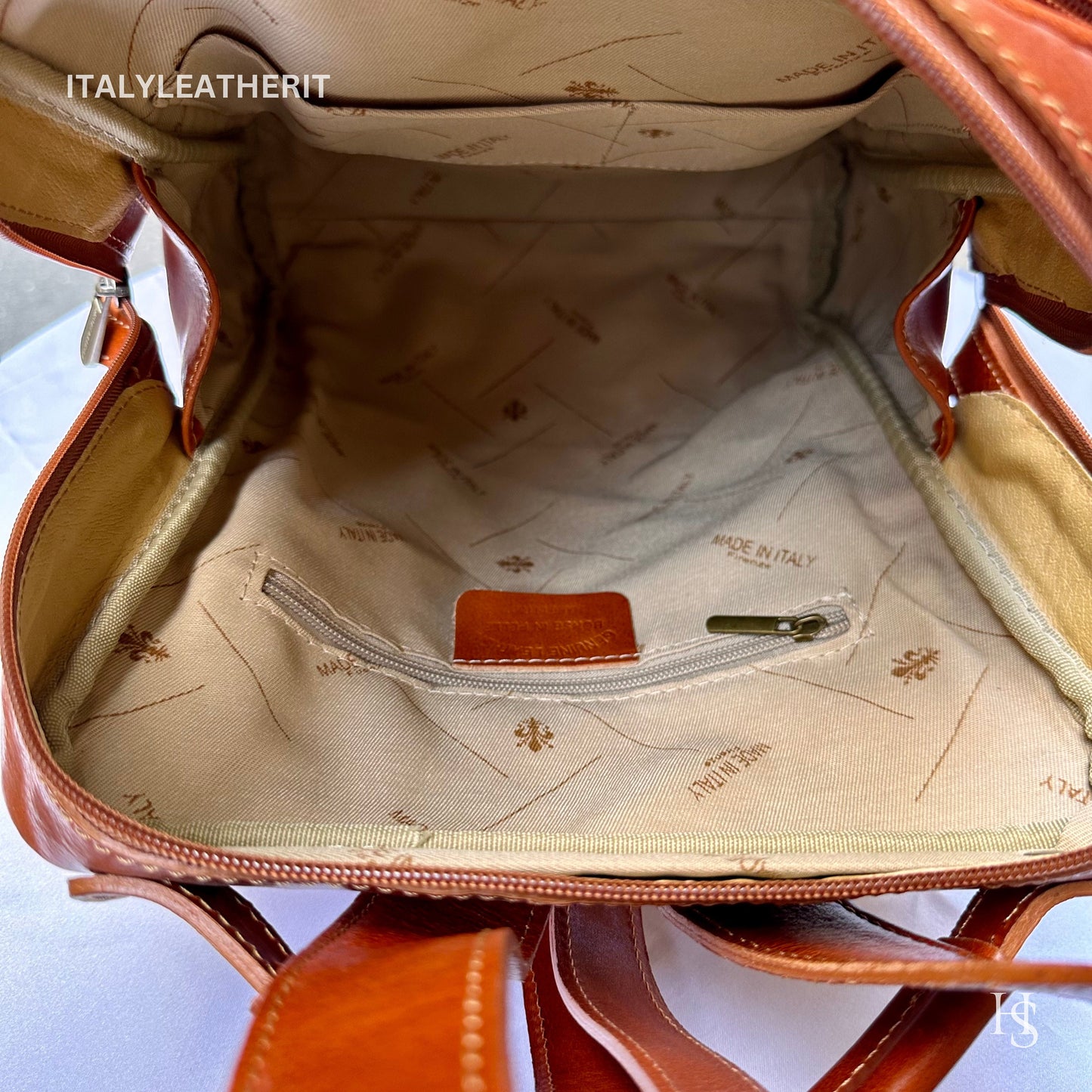 Italian Stylish Handmade Leather Backpack Unisex | Made in Italy Florence