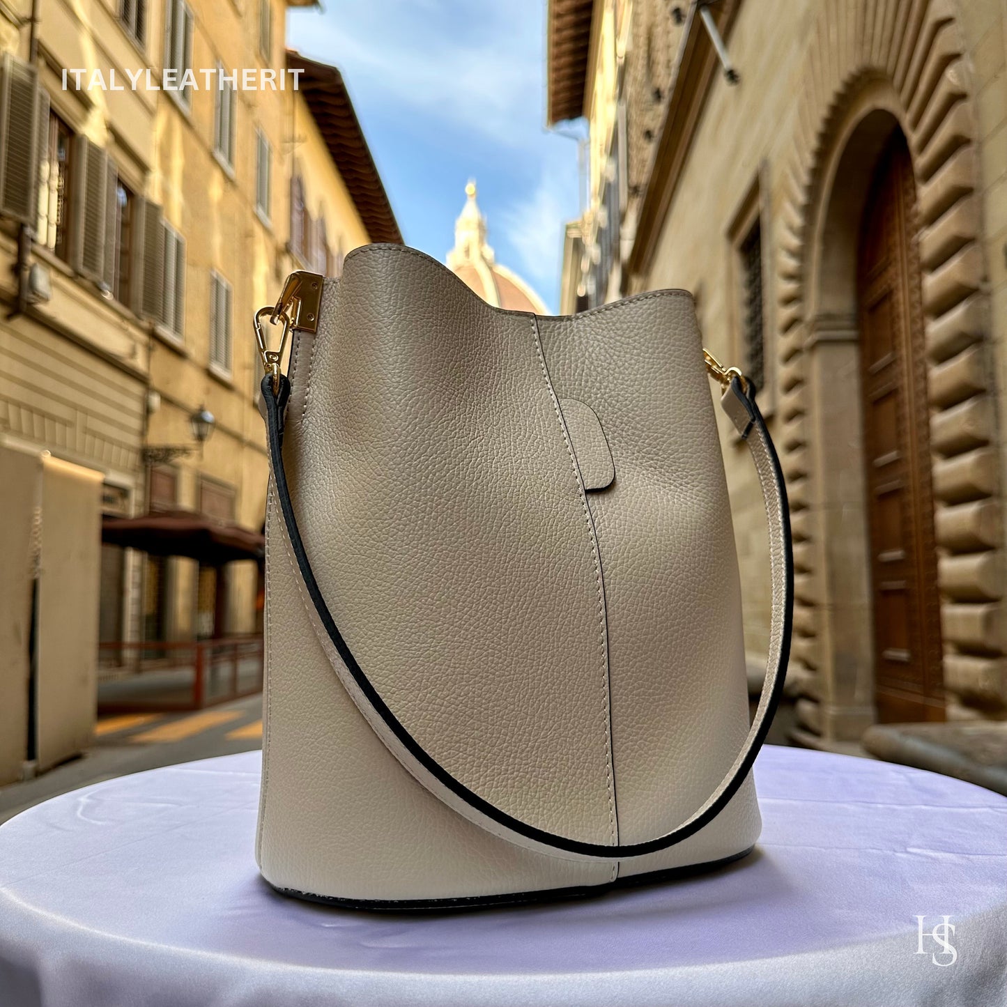 Italian Handmade Leather Bags For Woman l l Elegant Leather Tote From Florence || Made in Italy, Bucket bag