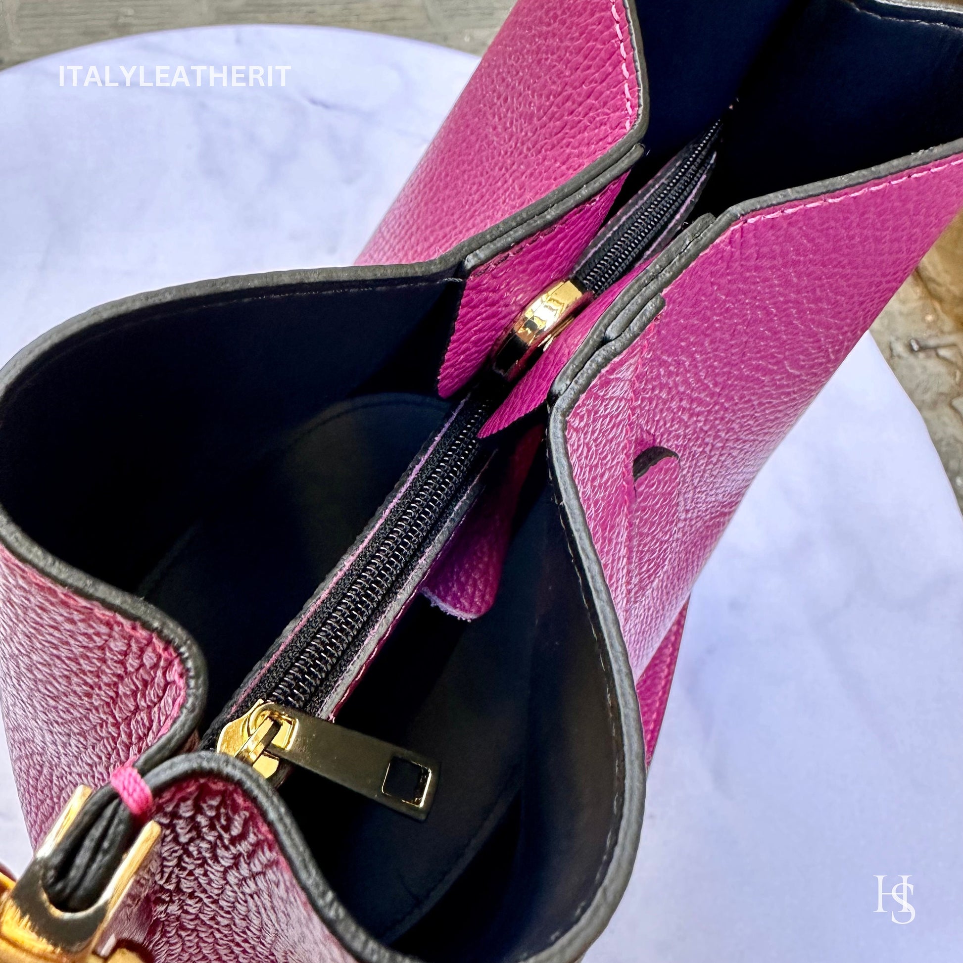 Italian Handmade Leather Bags For Woman l l Elegant Leather Tote From Florence || Made in Italy, Bucket bag