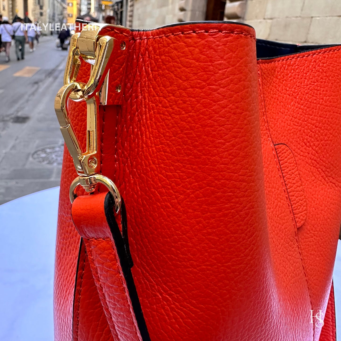 Italian Handmade Leather Bags For Woman l l Elegant Leather Tote From Florence || Made in Italy, Bucket bag