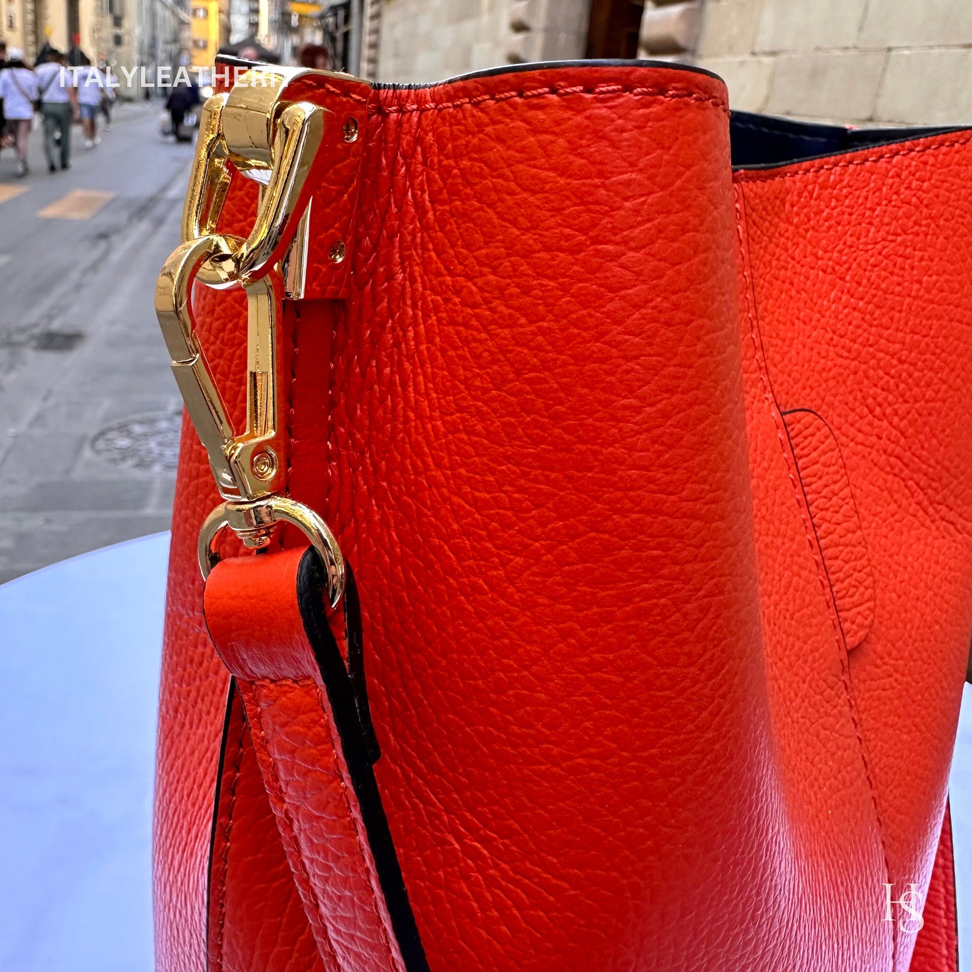 Italian Handmade Leather Bags For Woman l l Elegant Leather Tote From Florence || Made in Italy, Bucket bag