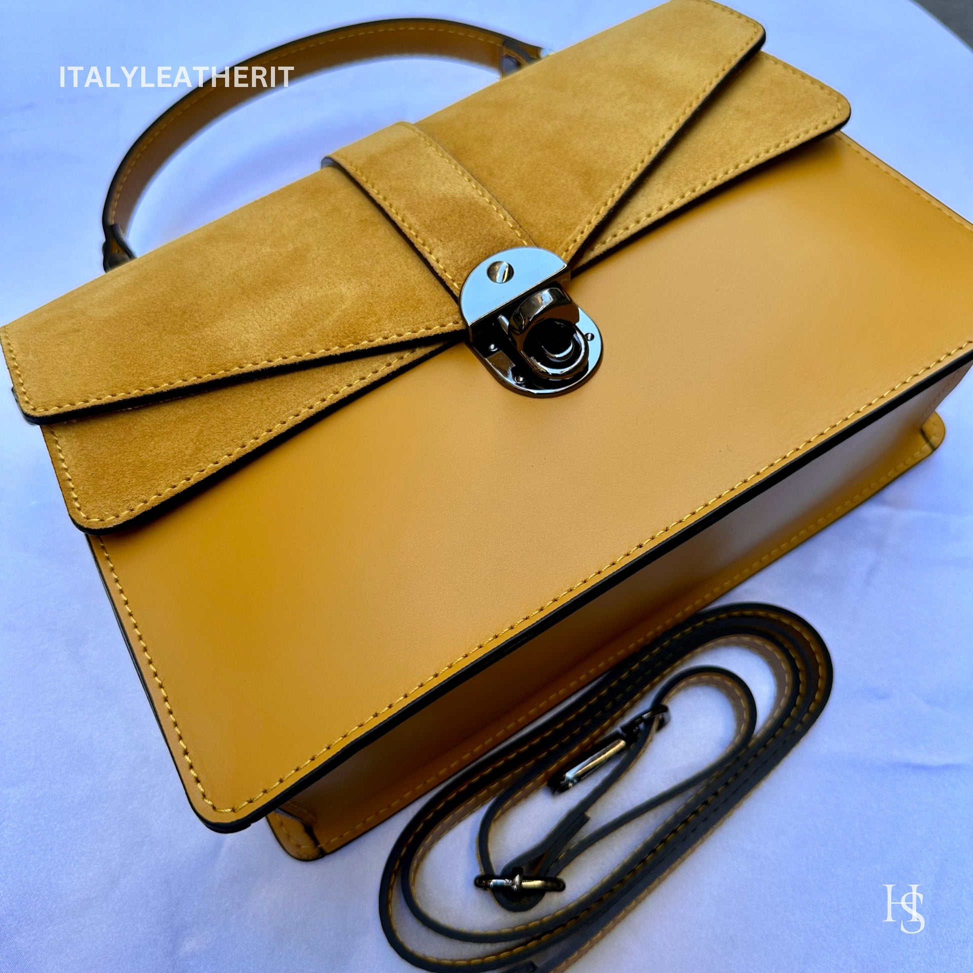 Italian Handmade Leather Bags For Woman l l Elegant Leather Tote From Florence, Made in Italy tote bag