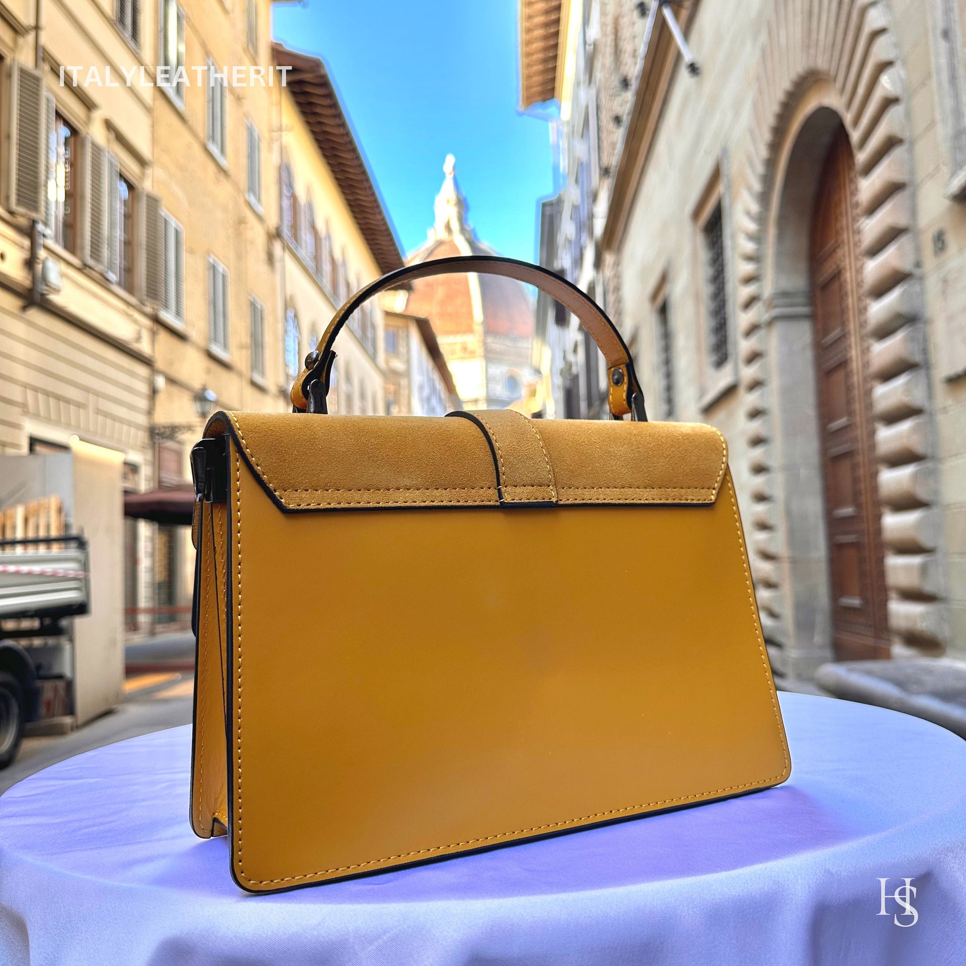 Italian Handmade Leather Bags For Woman l l Elegant Leather Tote From Florence, Made in Italy tote bag