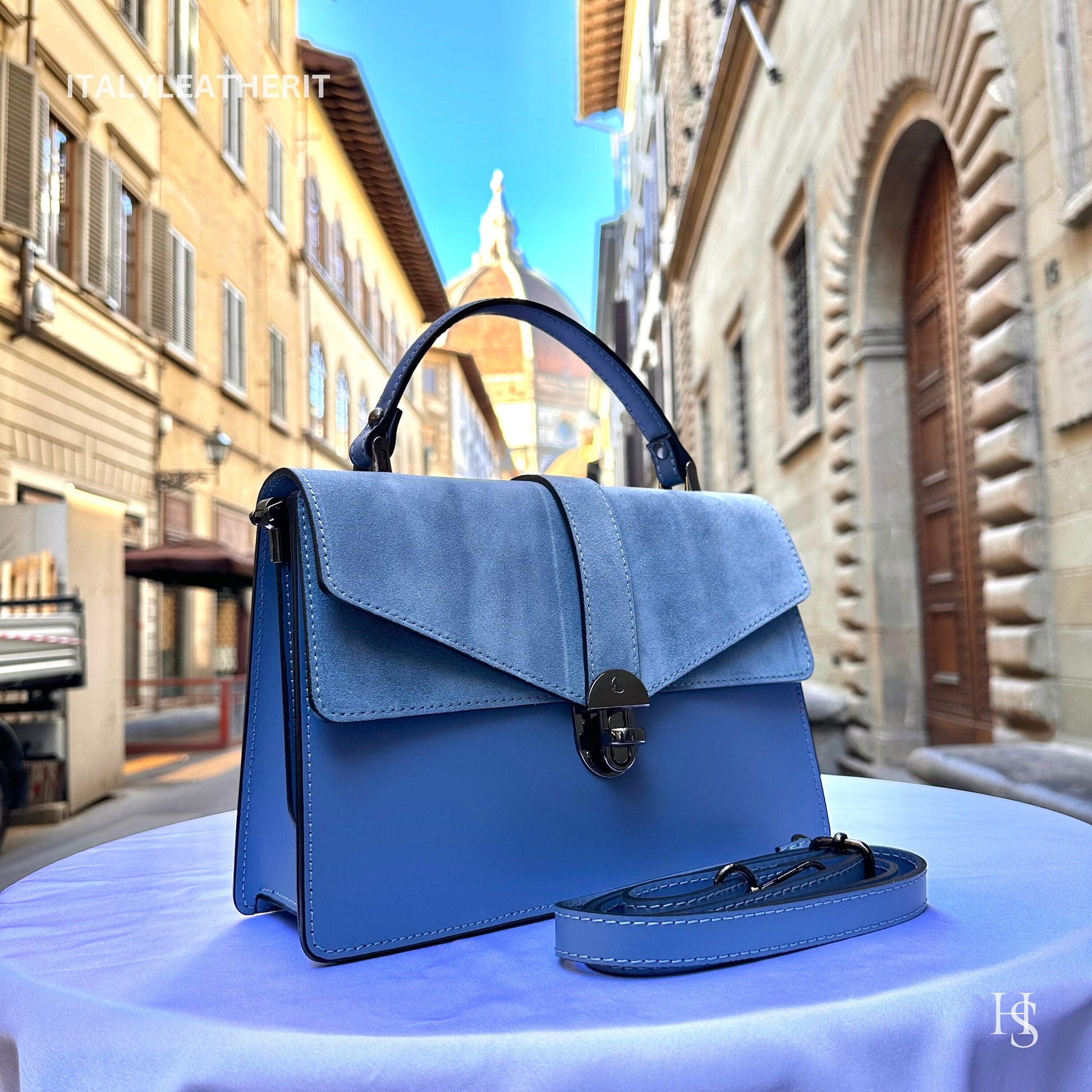 Italian Handmade Leather Bags For Woman l l Elegant Leather Tote From Florence, Made in Italy, Tote bag