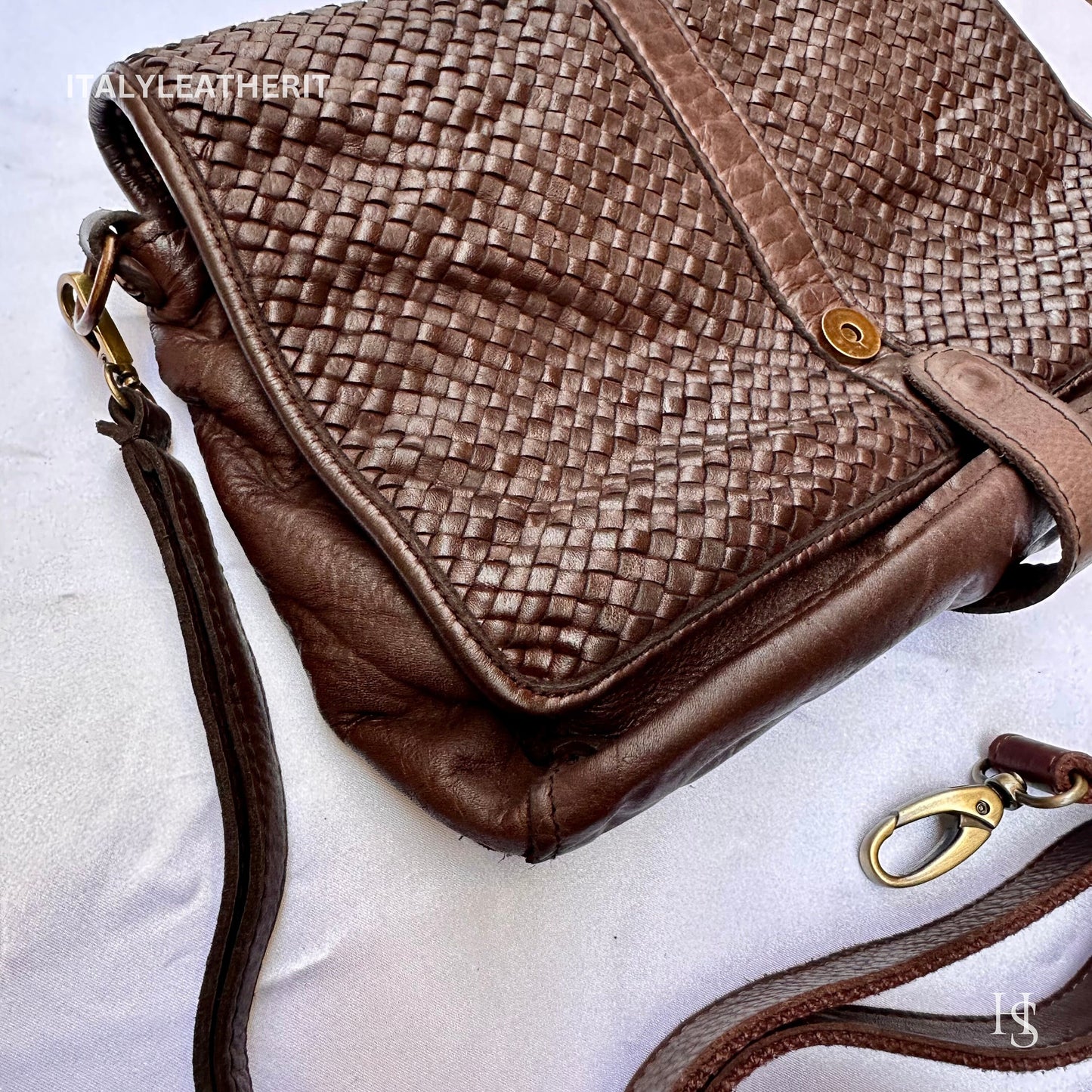 Italian Handmade Soft Leather Bags For Woman l l Soft Leather From Florence ll Intricate Weaving Made In Italy