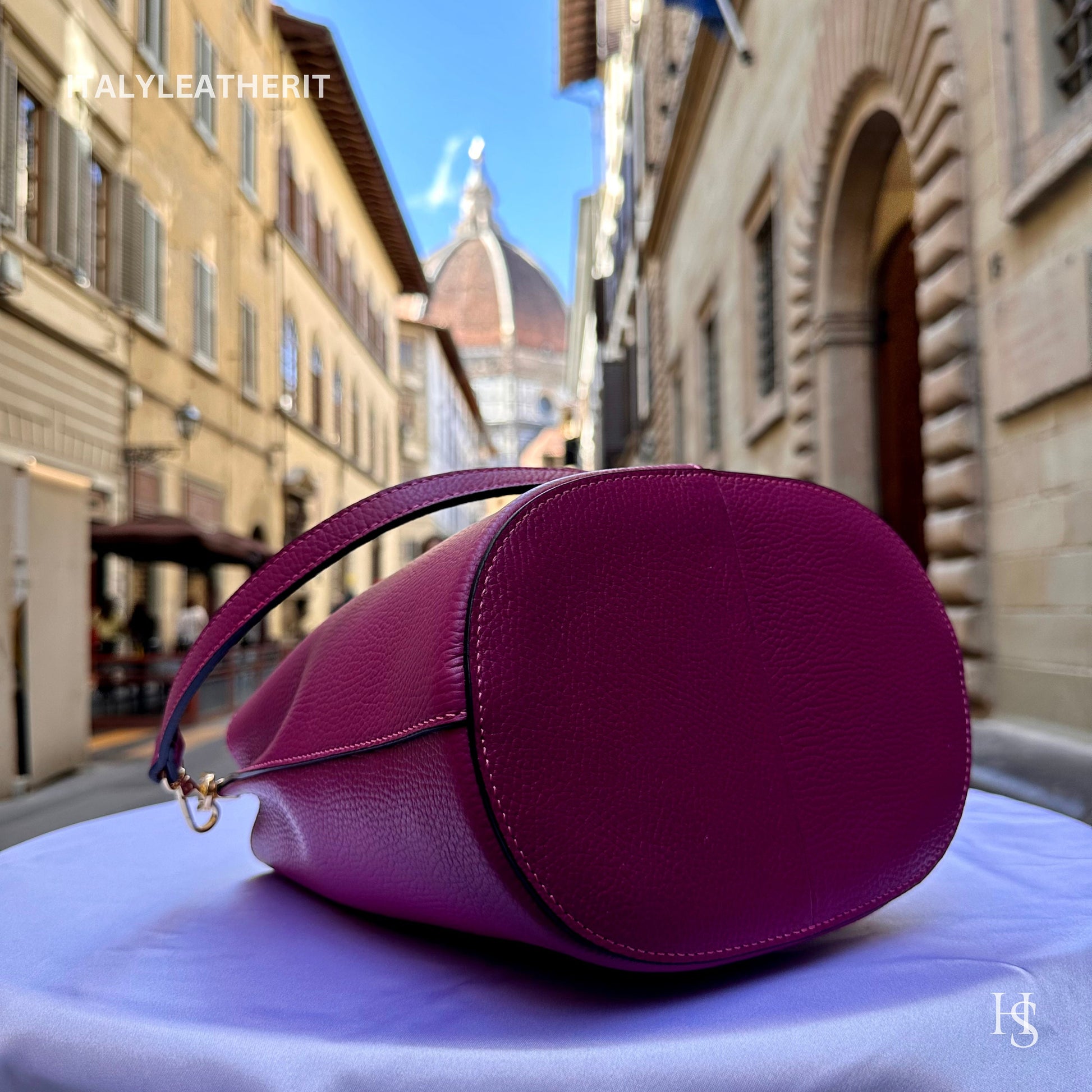 Italian Handmade Leather Bags For Woman l l Elegant Leather Tote From Florence || Made in Italy, Bucket bag
