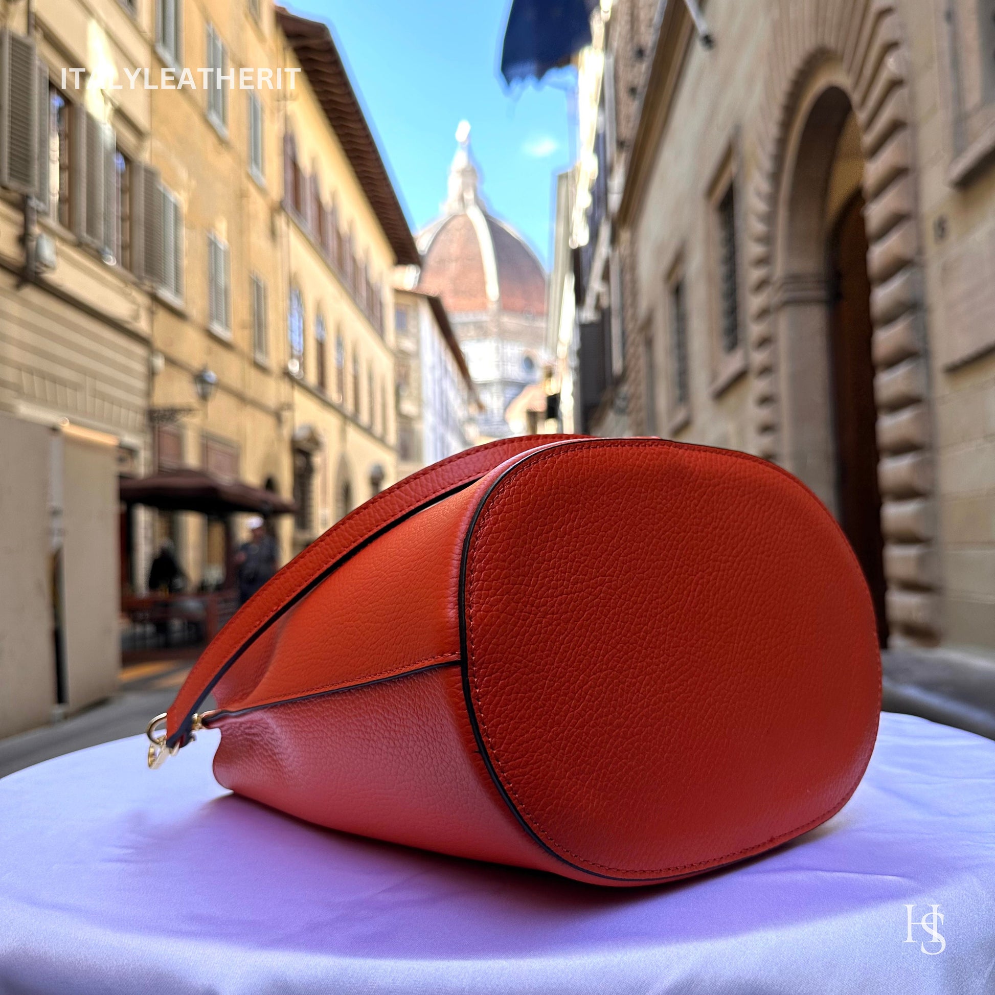 Italian Handmade Leather Bags For Woman l l Elegant Leather Tote From Florence || Made in Italy, Bucket bag