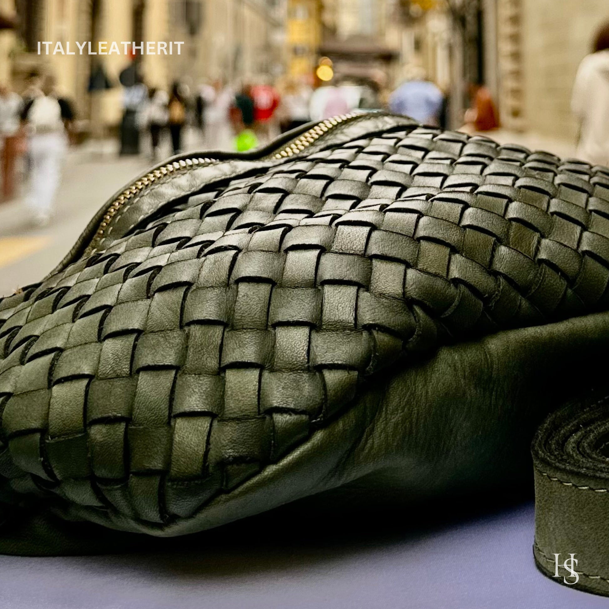 Italian Handmade Leather Sling Bag for Unisex Made In Italy from Florence | Waist Bag