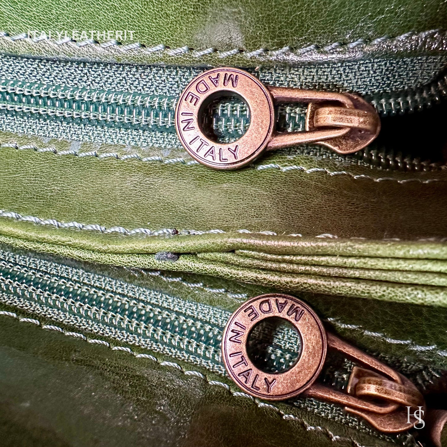 Italian Handmade Leather Bags For Woman l l Elegant Leather Tote From Florence, Made In Italy, Green purse
