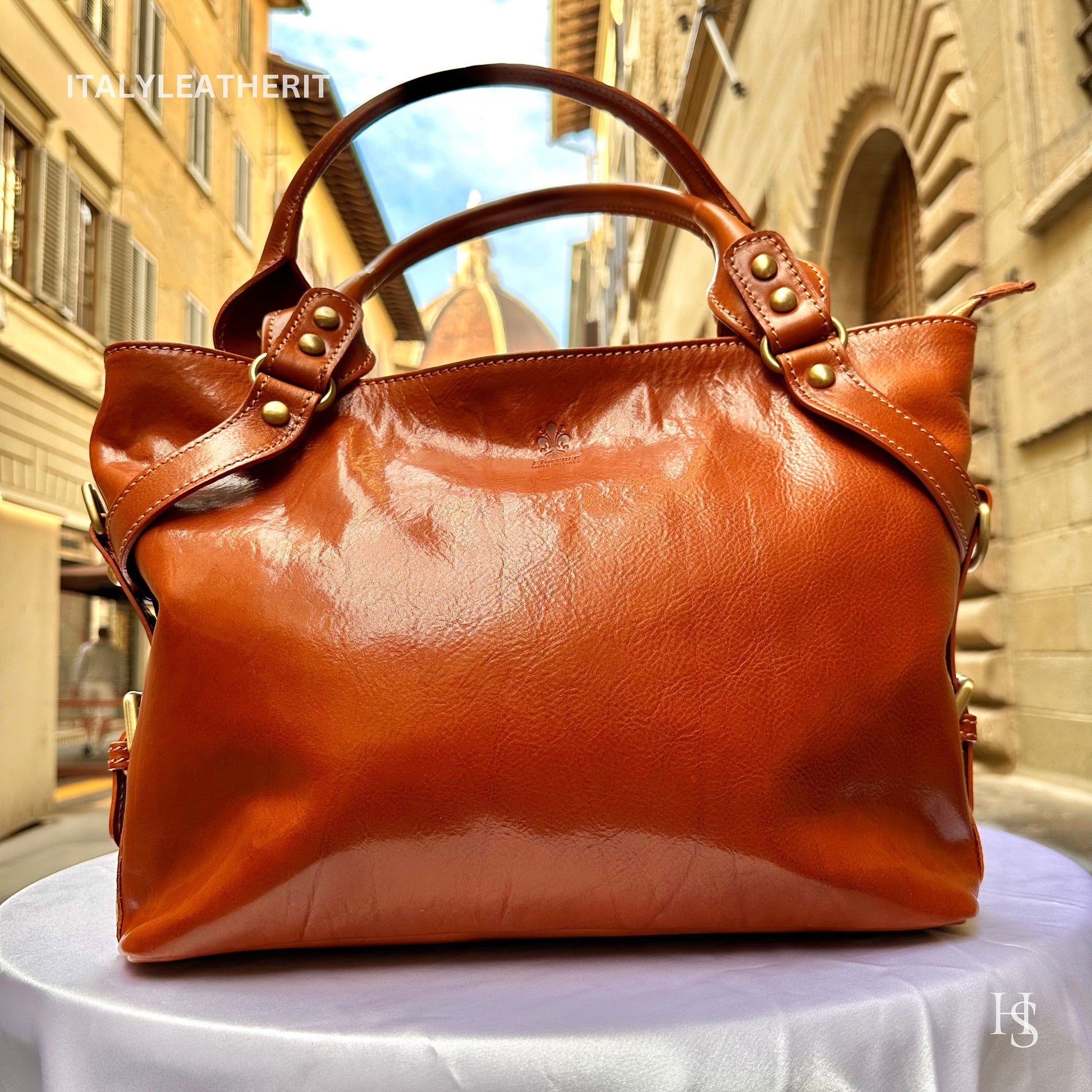 Italian Handmade Leather Bags For Women | Elegant Leather Tote From Florence | Made in Italy Full Grain Leather