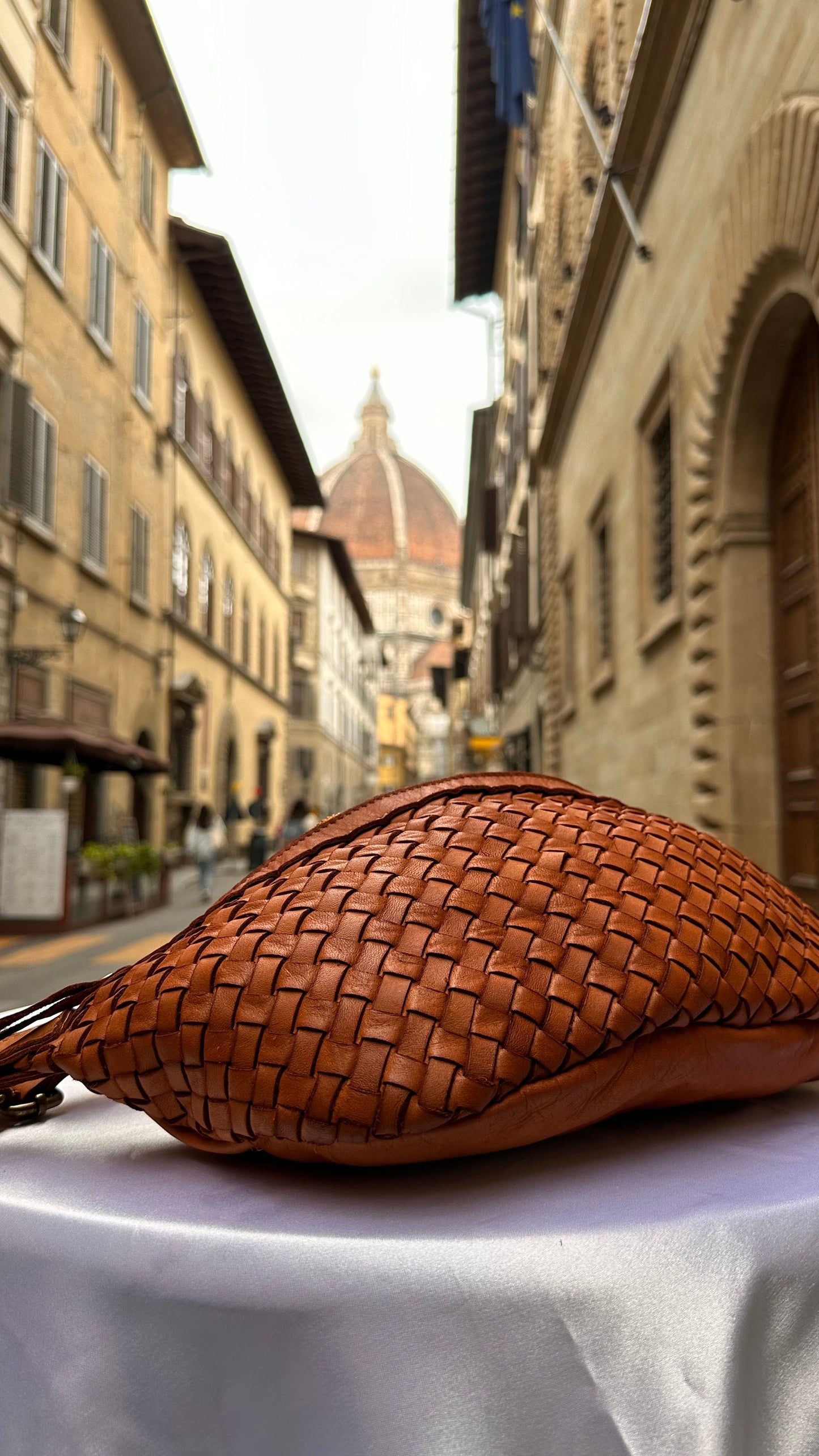 Italian Handmade Leather Sling Bag for Unisex Made In Italy from Florence | Waist Bag