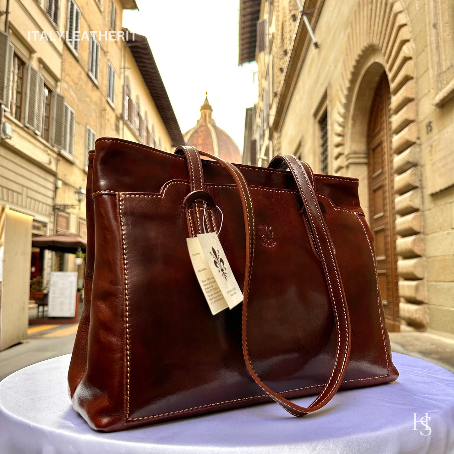 Italian Handmade Leather Bags For Women l l Elegant Leather Tote From Florence, Made in Italy