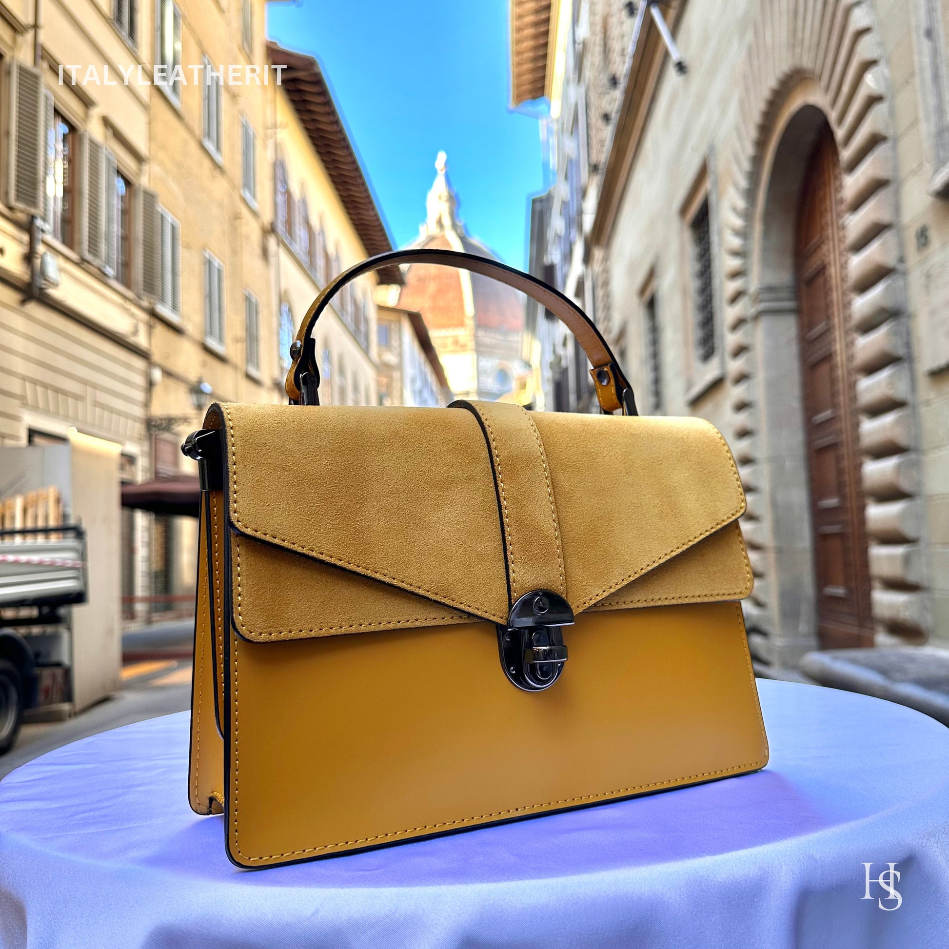 Italian Handmade Leather Bags For Woman l l Elegant Leather Tote From Florence, Made in Italy tote bag