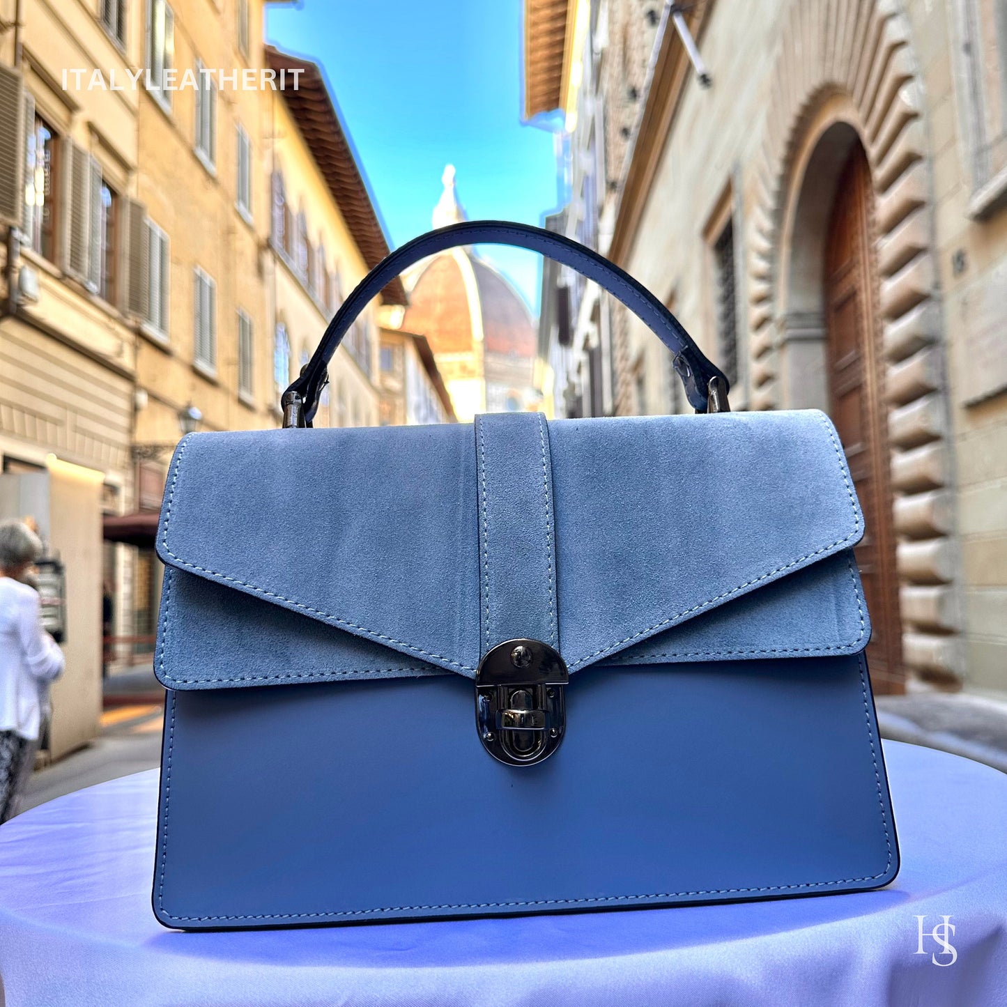 Italian Handmade Leather Bags For Woman l l Elegant Leather Tote From Florence, Made in Italy, Tote bag