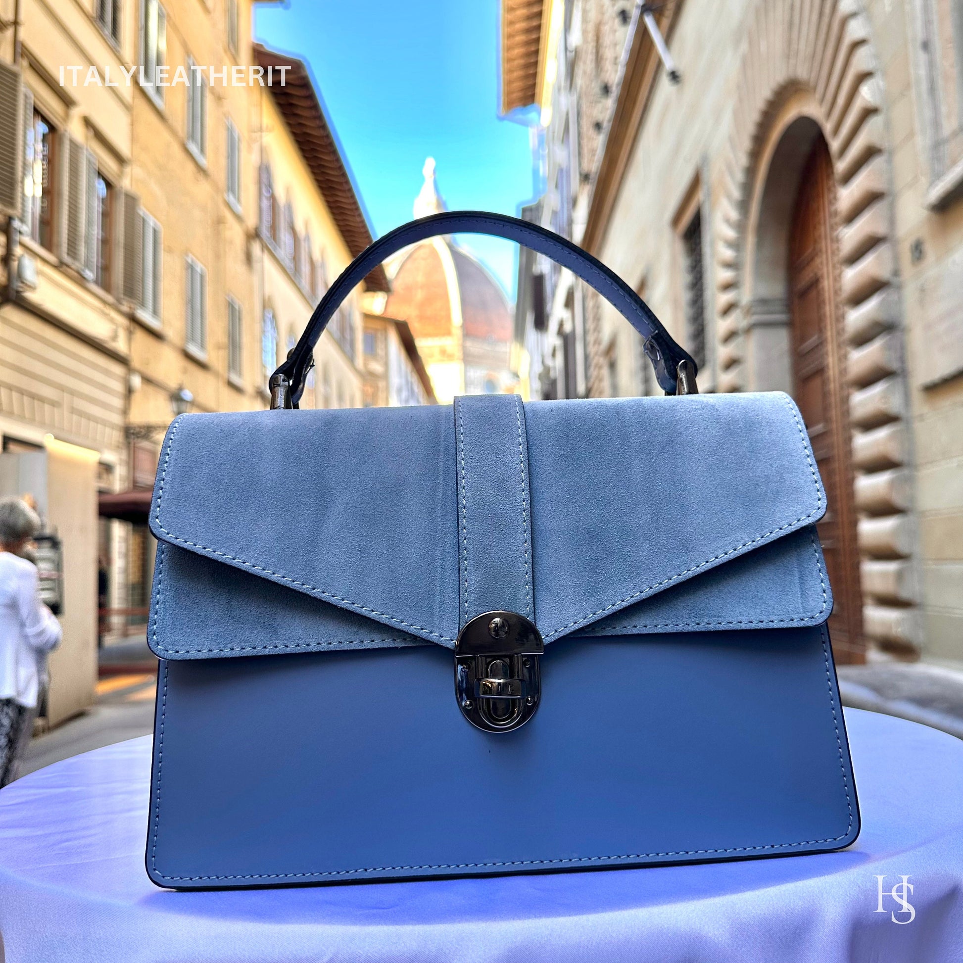 Italian Handmade Leather Bags For Woman l l Elegant Leather Tote From Florence, Made in Italy, Tote bag