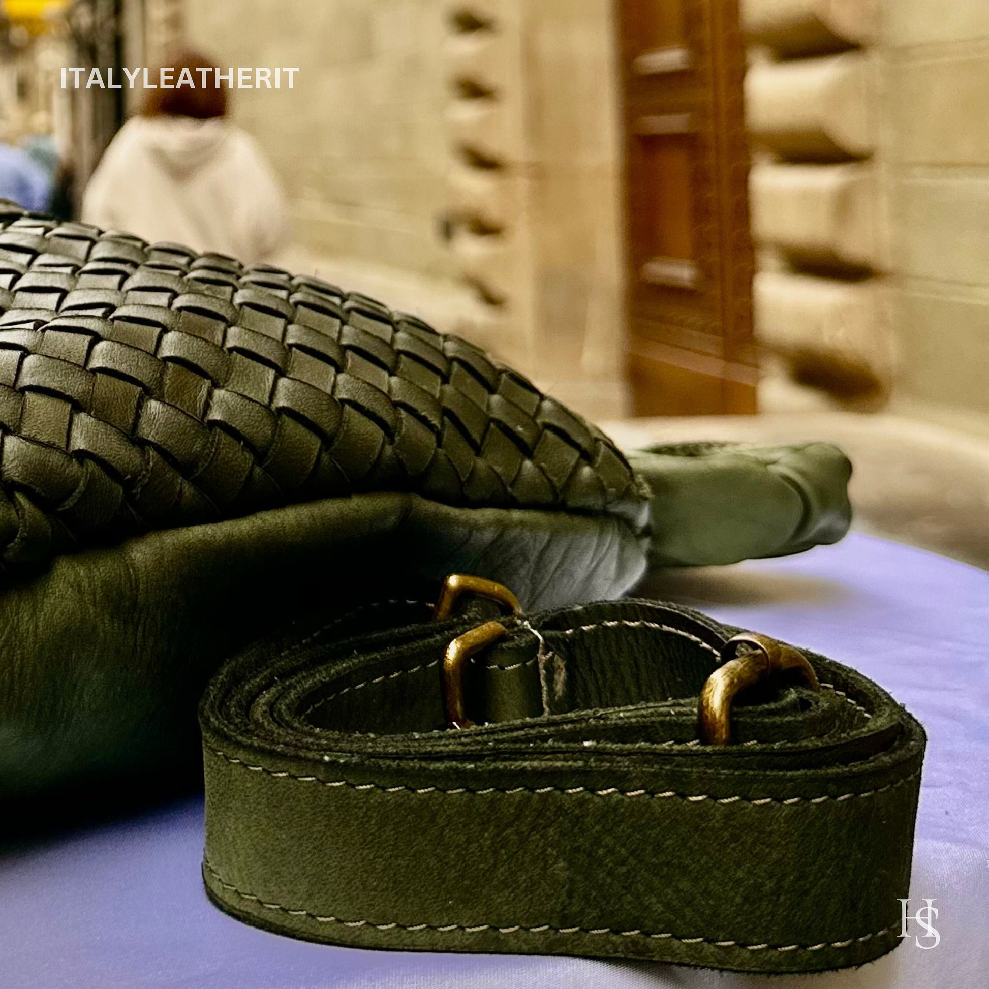 Italian Handmade Leather Sling Bag for Unisex Made In Italy from Florence | Waist Bag