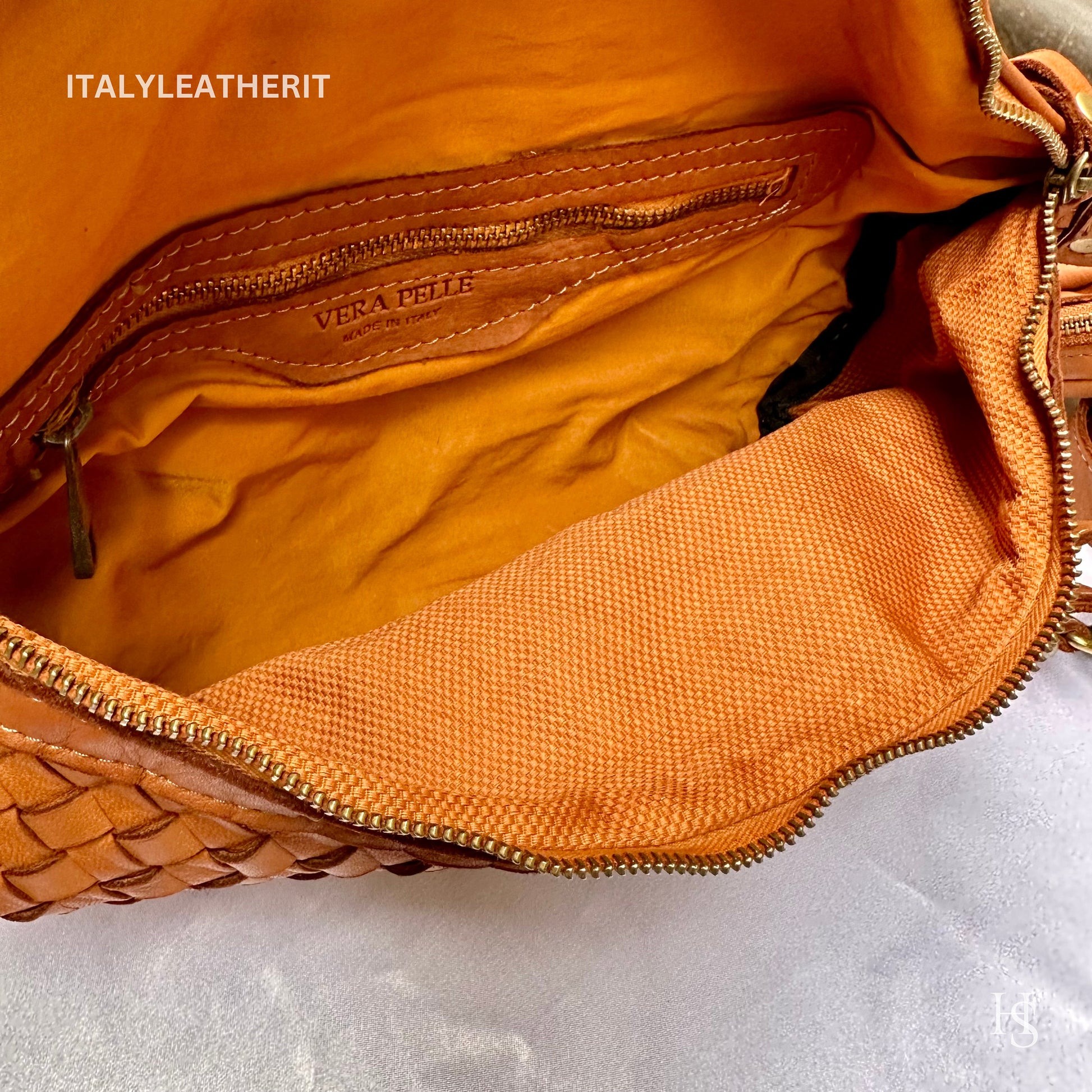 Italian Handmade Leather Sling Bag for Unisex Made In Italy from Florence | Waist Bag