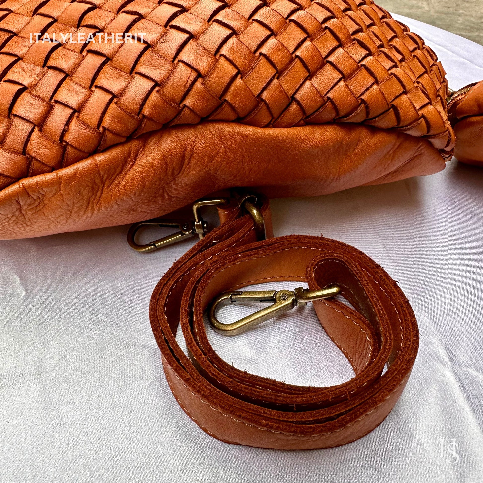Italian Handmade Leather Sling Bag for Unisex Made In Italy from Florence | Waist Bag