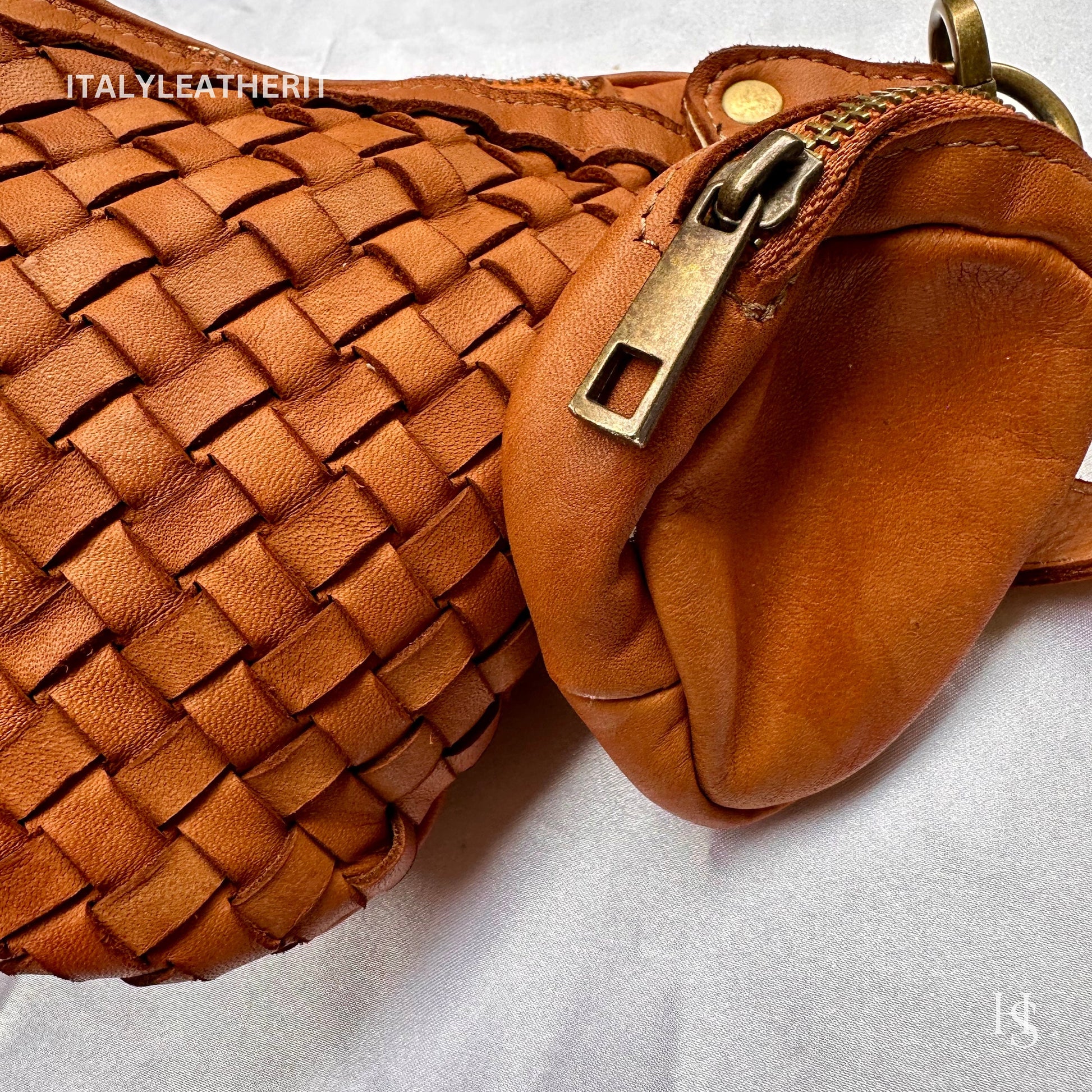 Italian Handmade Leather Sling Bag for Unisex Made In Italy from Florence | Waist Bag