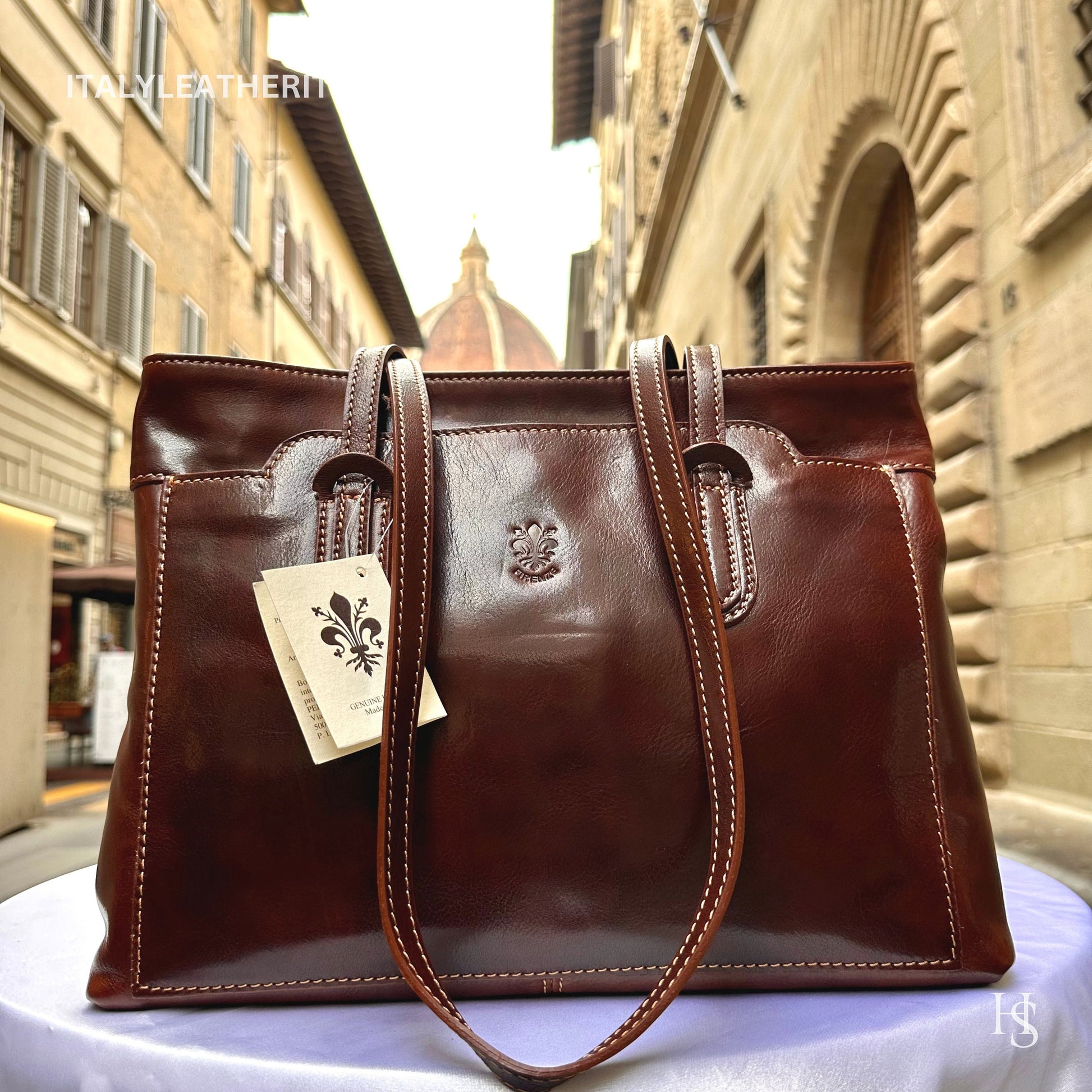Italian Handmade Leather Bags For Women l l Elegant Leather Tote From Florence, Made in Italy