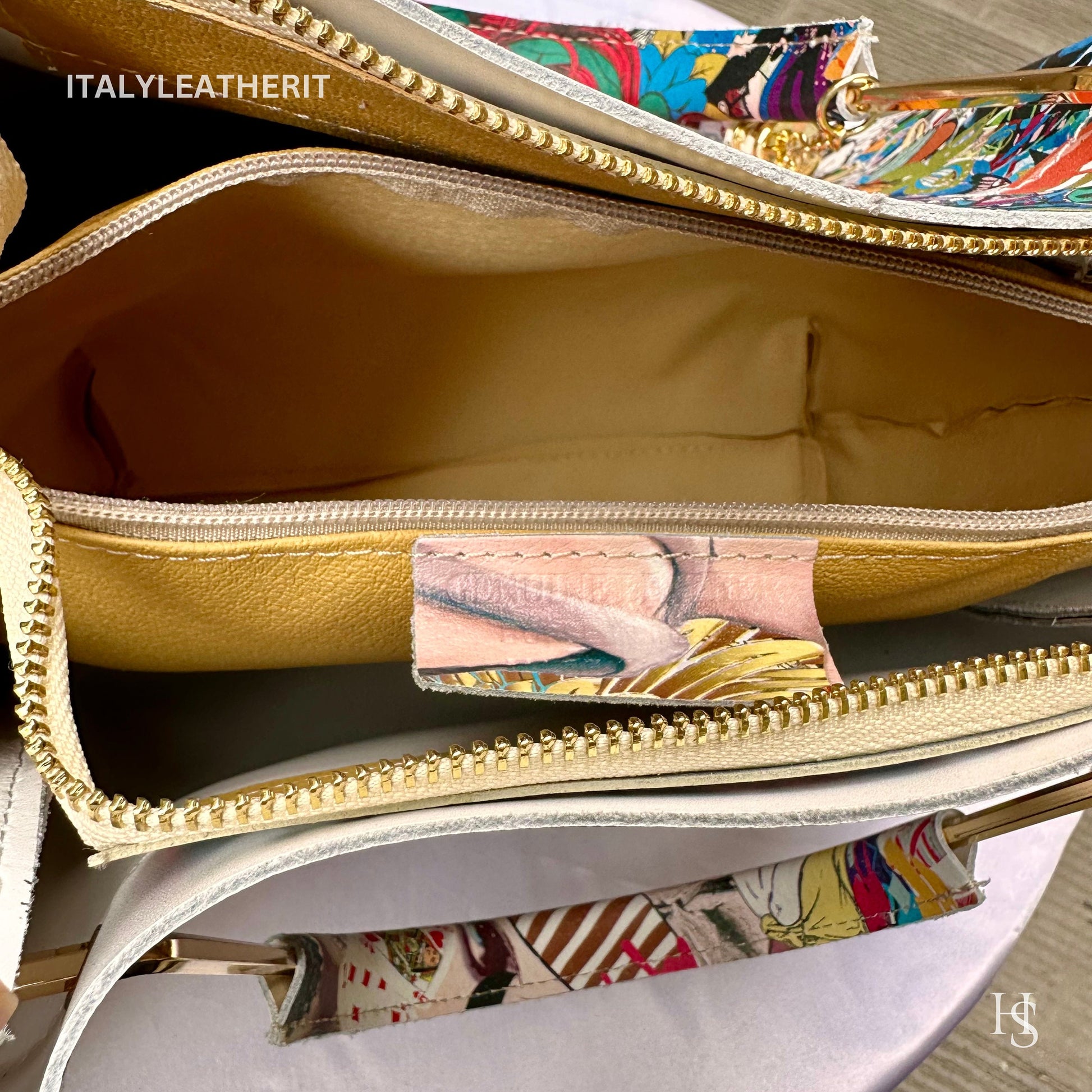 Italian Handmade Leather Bags For Women l l Elegant Leather Tote From Florence, Italy, Pop Art Bag
