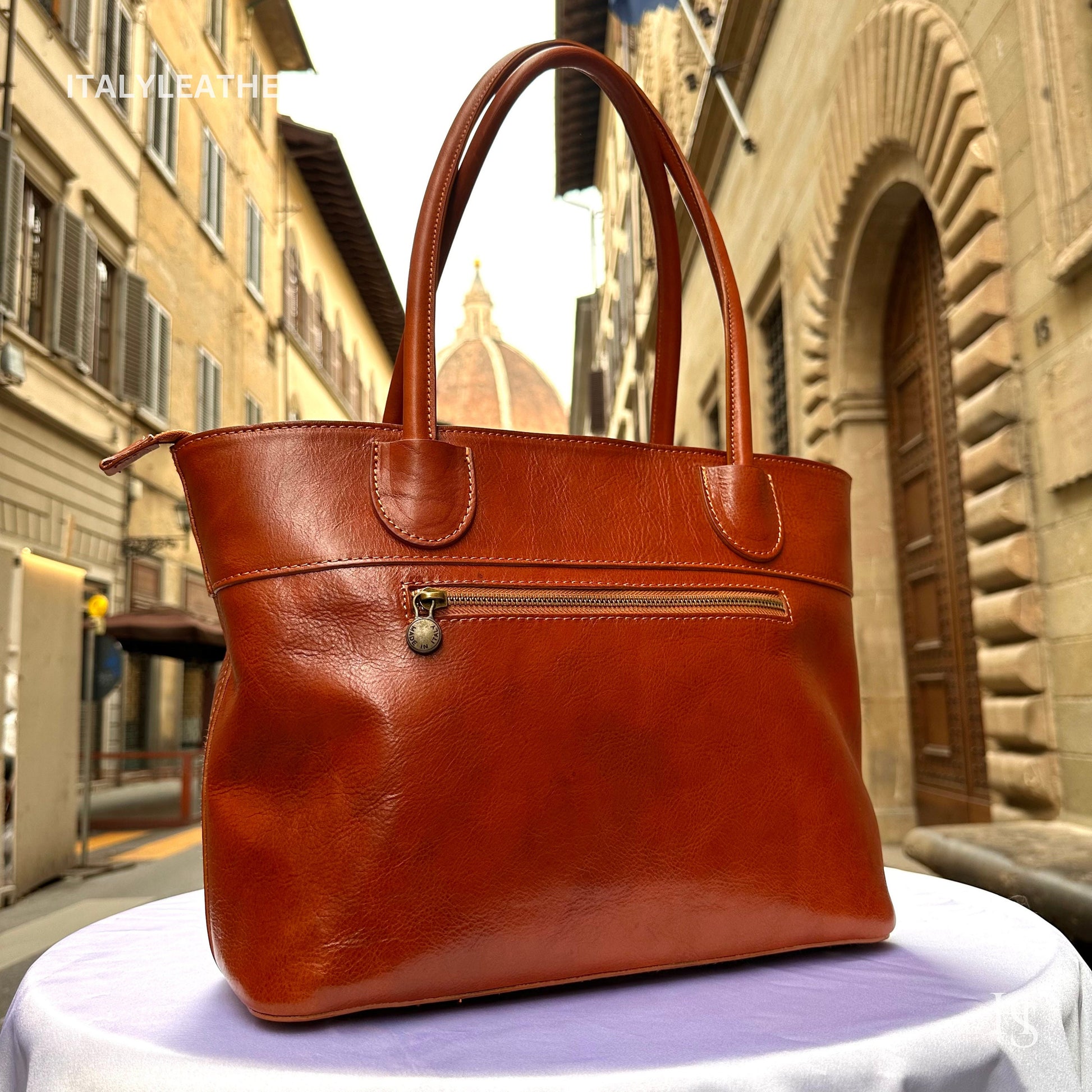 Italian Handmade Leather Bags For Women l l Elegant Leather Tote From Florence, large leather bag