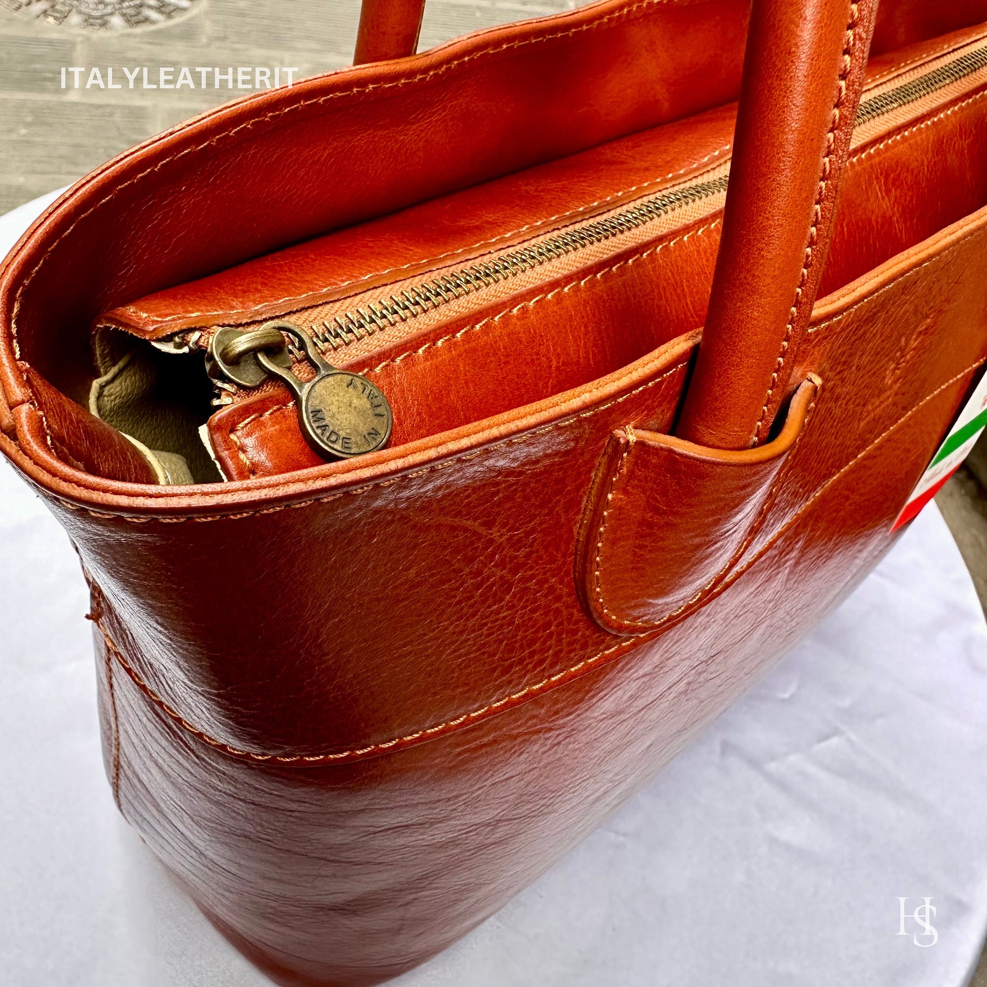 Italian Handmade Leather Bags For Women l l Elegant Leather Tote From Florence, large leather bag
