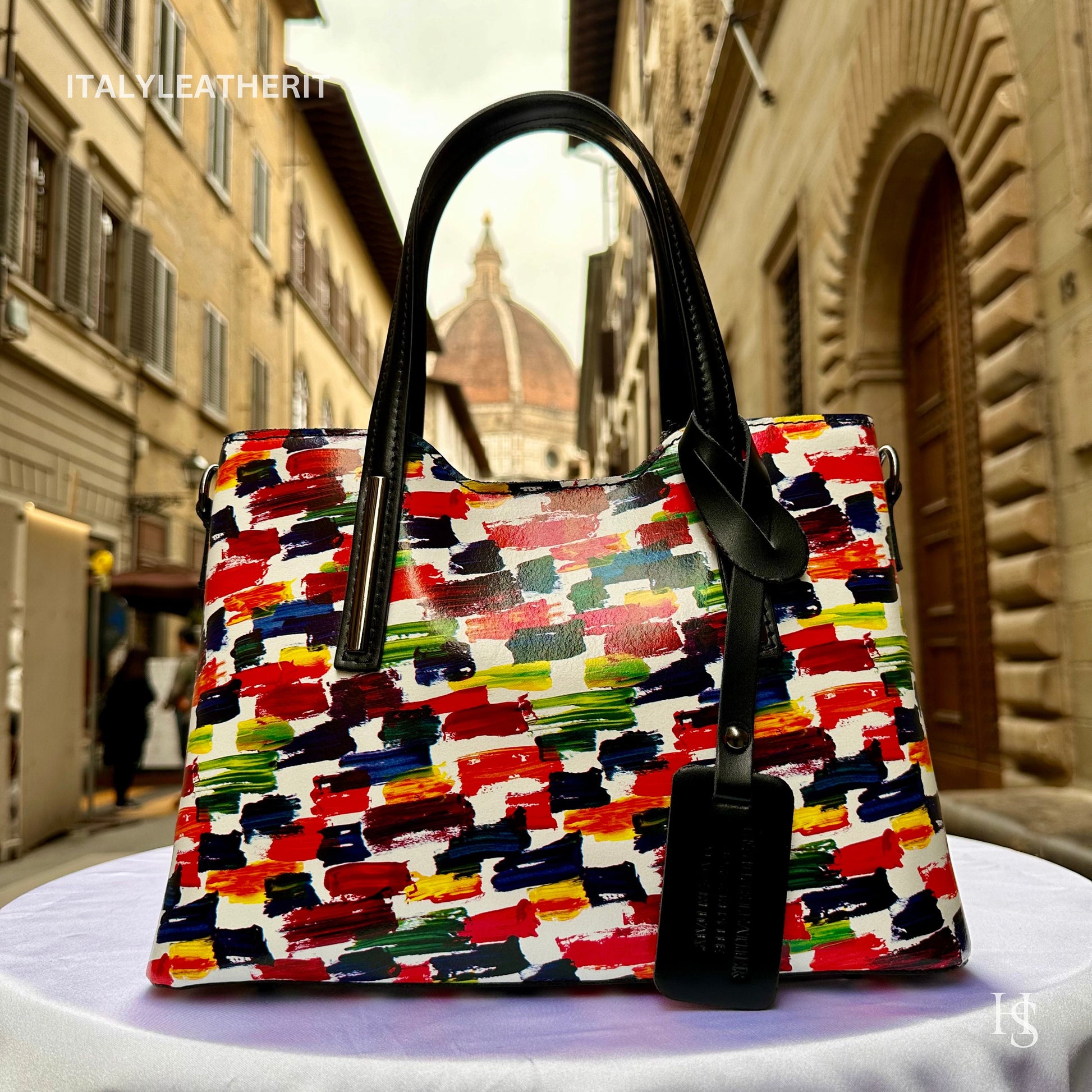 Italian Handmade Leather Bags For Women l Elegant Leather Tote From Florence | Made in Italy, Colorful bag