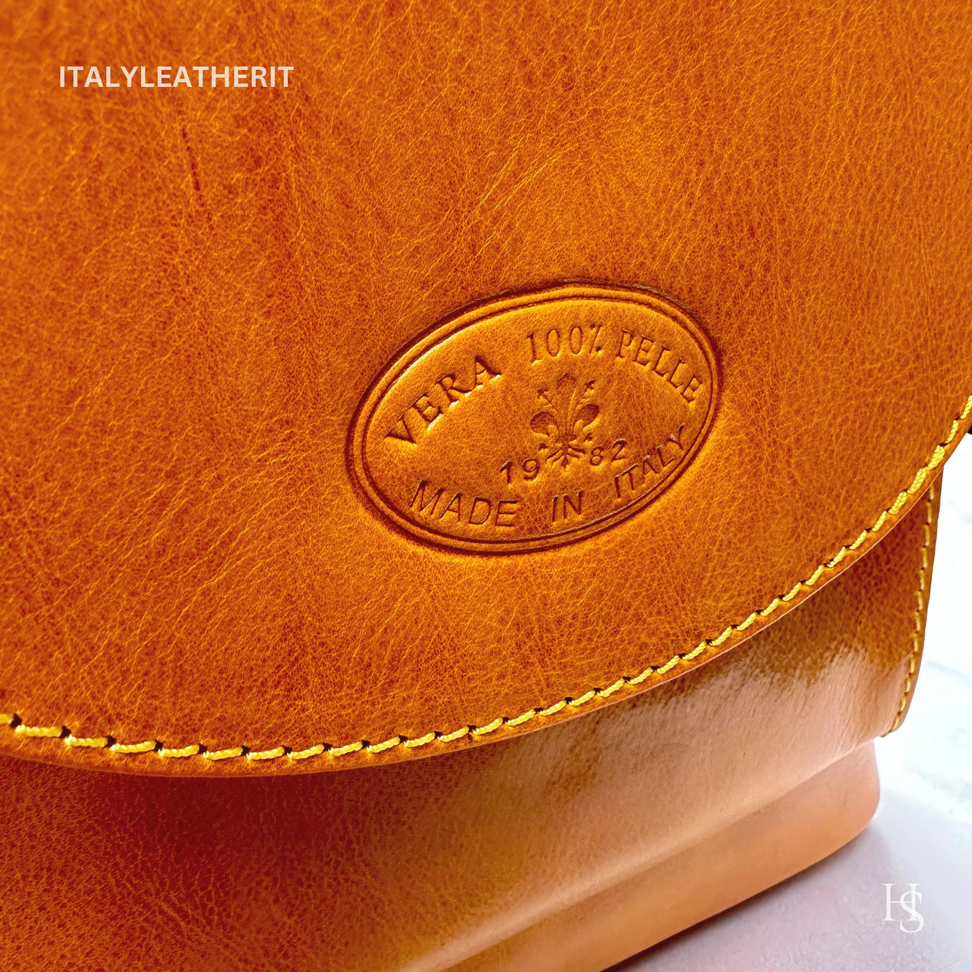 Italian Unisex Handmade Tuscan Leather Backpack From Florence, Made In Italy, Computer bag, Elegant backpack