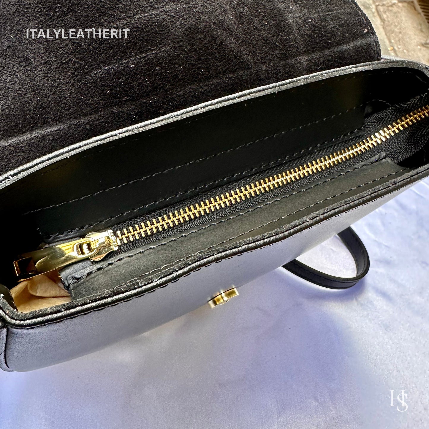 Italian Handmade Leather Bags For Women | Elegant Black Leather Tote From Florence, Stylish Crossbody Bag