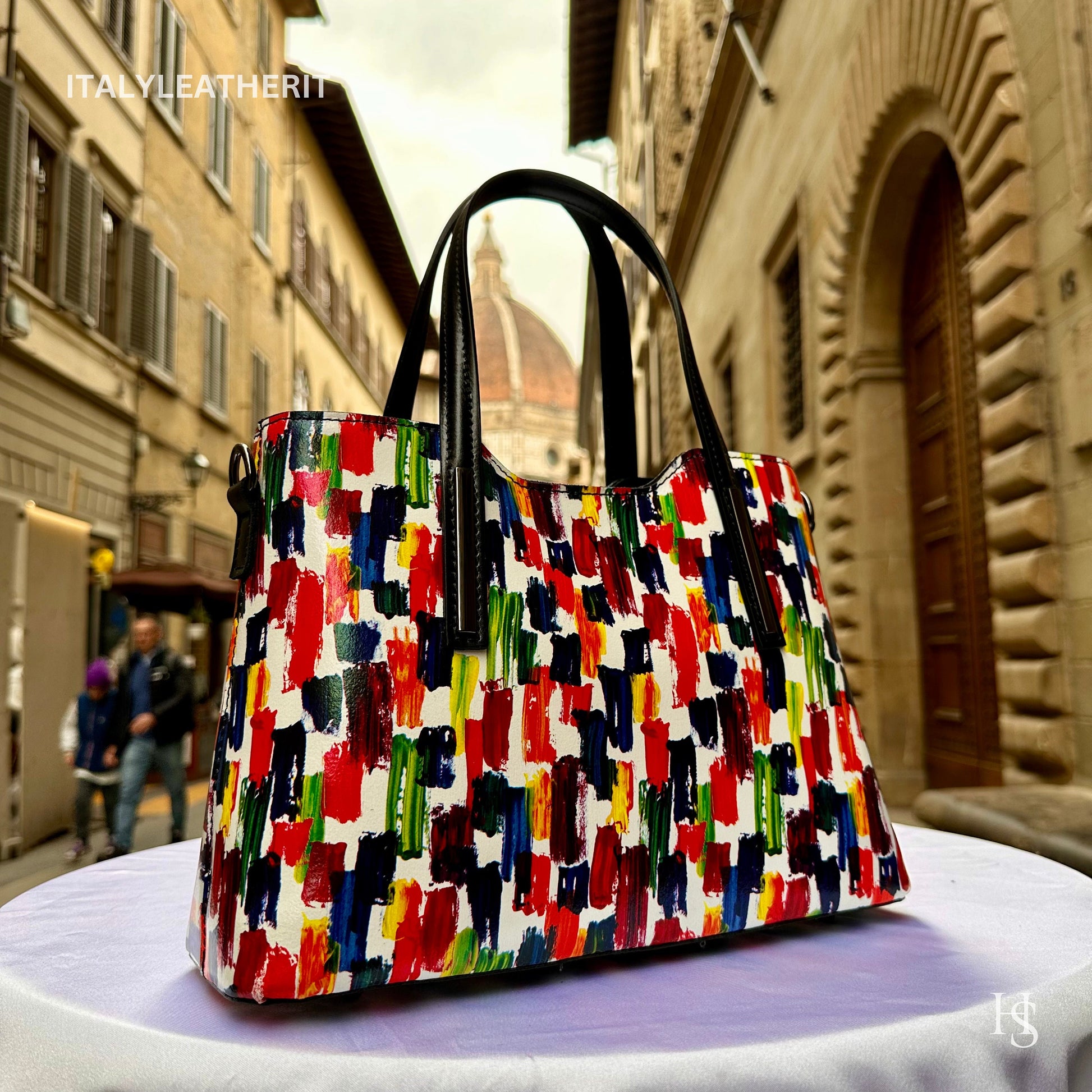 Italian Handmade Leather Bags For Women l Elegant Leather Tote From Florence | Made in Italy, Colorful bag