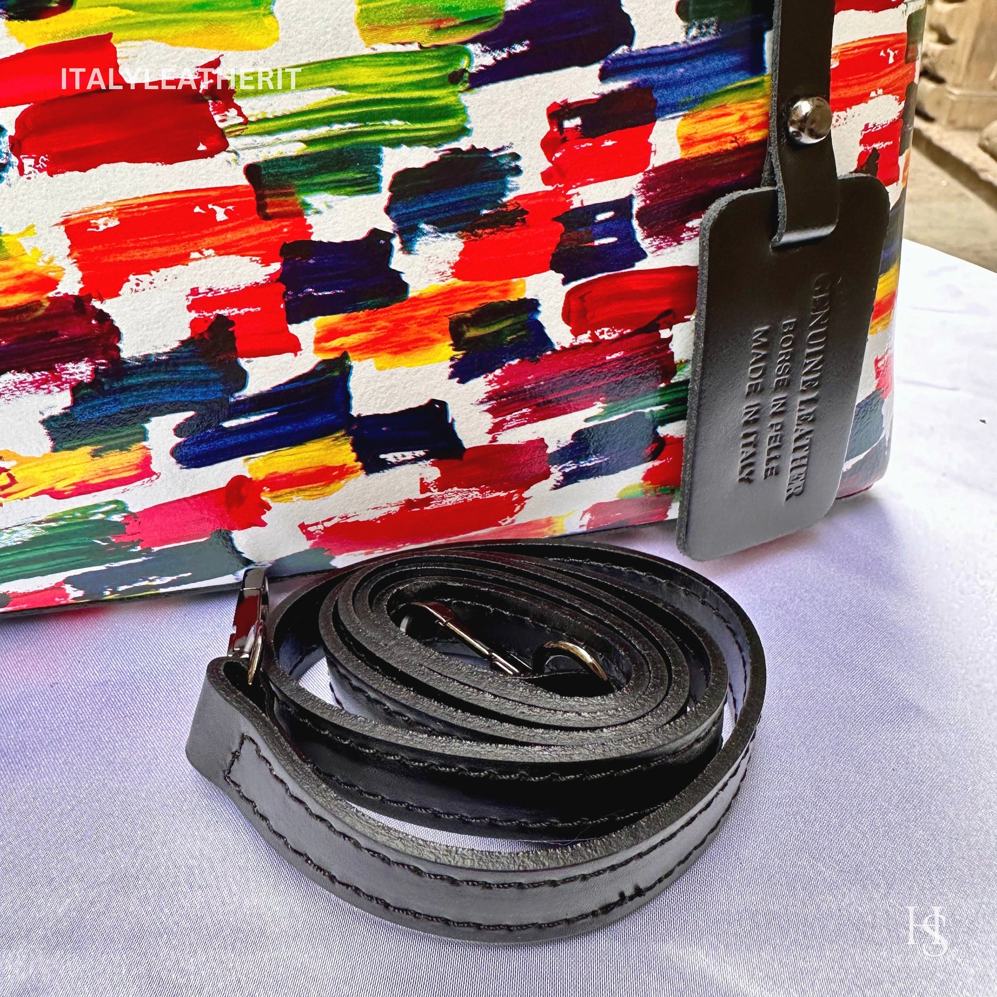 Italian Handmade Leather Bags For Women l Elegant Leather Tote From Florence | Made in Italy, Colorful bag