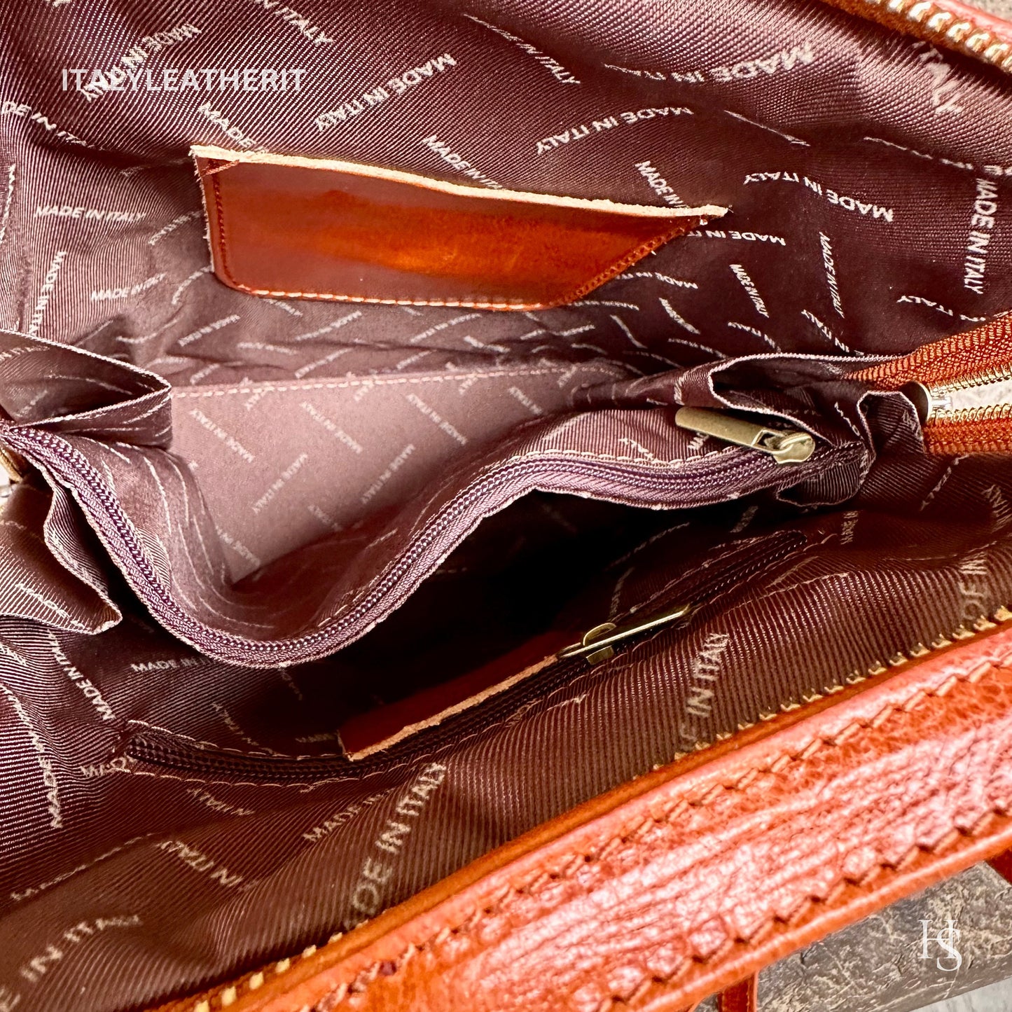 Italian Unisex Handmade Tuscan Leather Backpack From Florence, Made In Italy, Computer bag