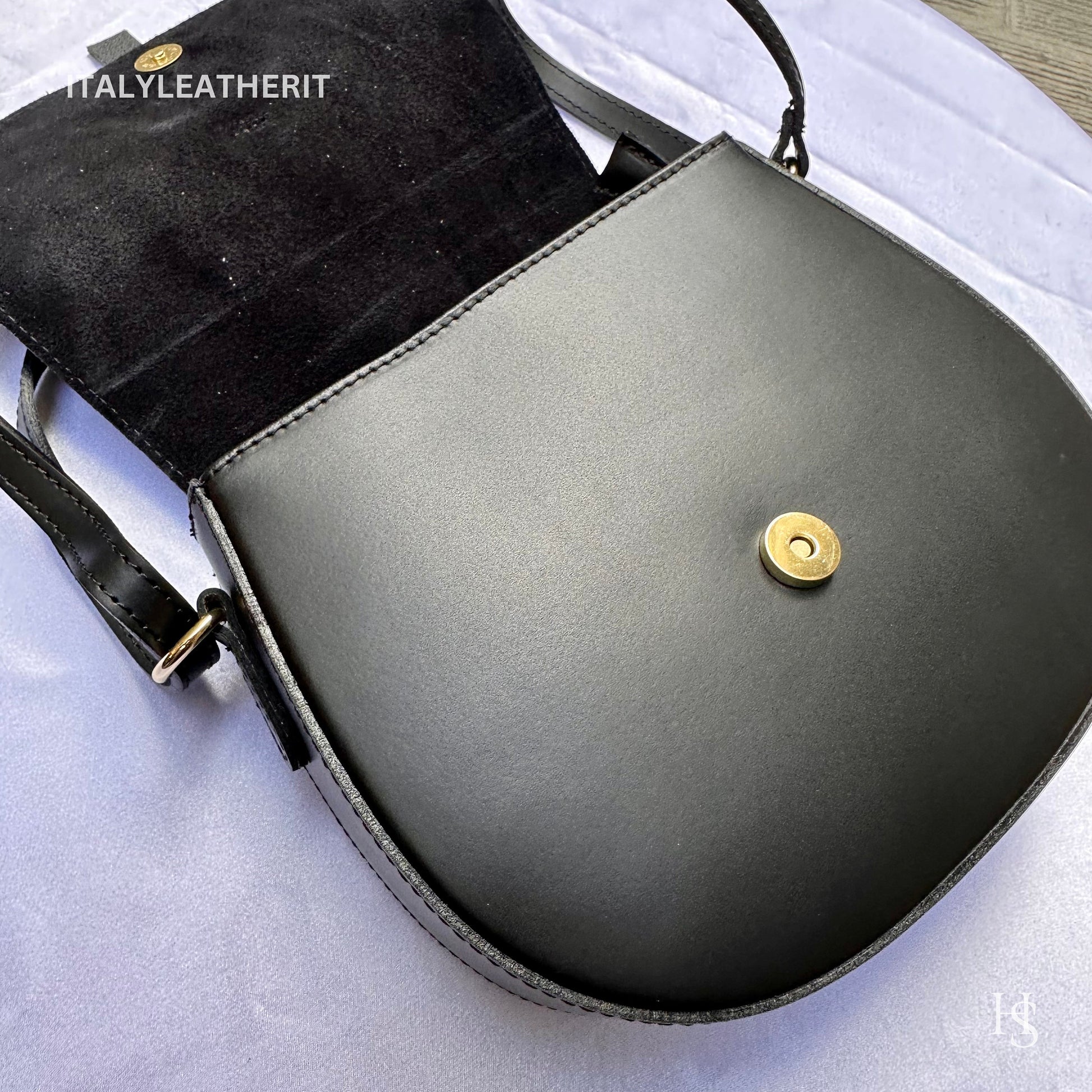Italian Handmade Leather Bags For Women | Elegant Black Leather Tote From Florence, Stylish Crossbody Bag