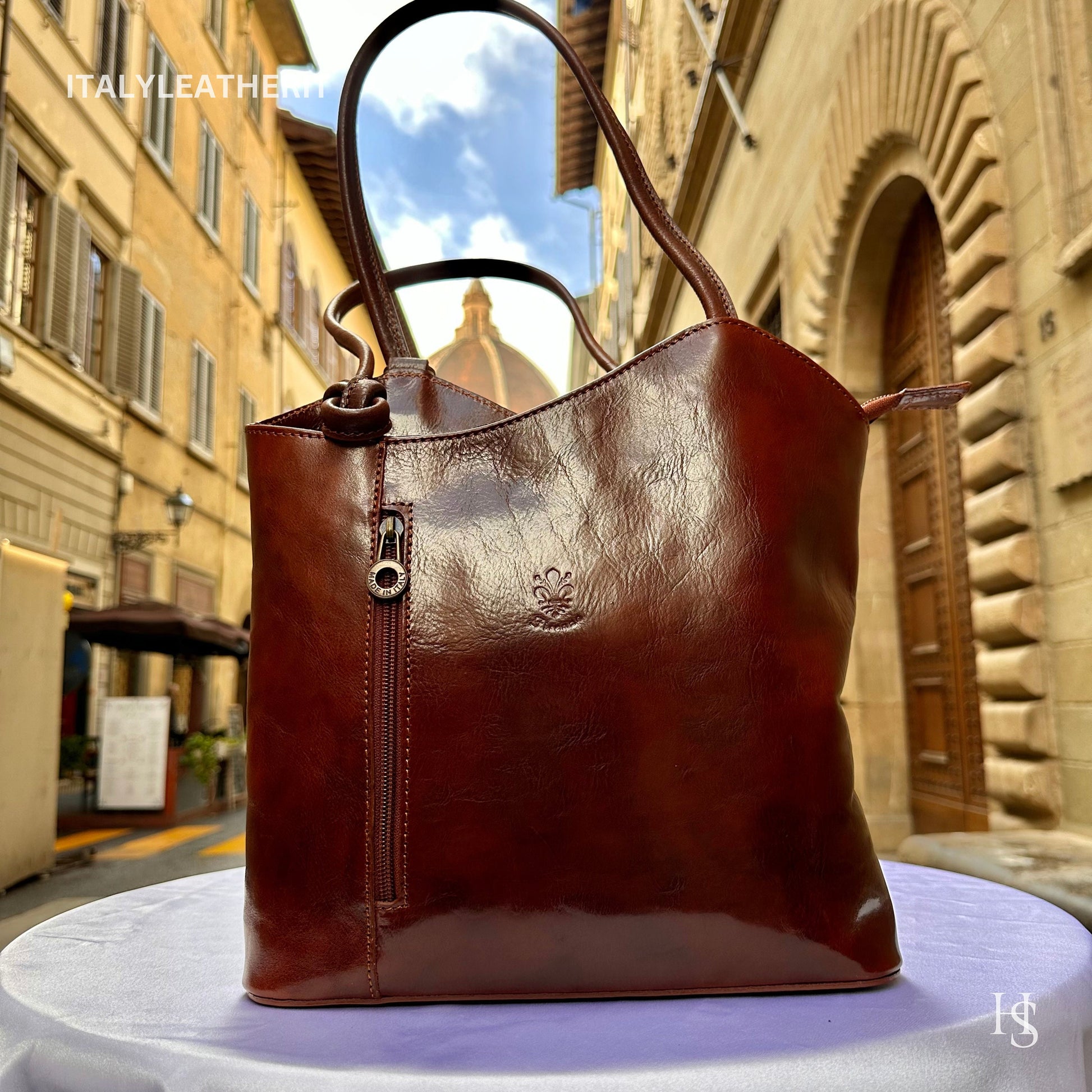 Italian Handmade Leather Bags For Women | Elegant Leather Tote From Florence | Handcrafted Backpack Shoulder Bag