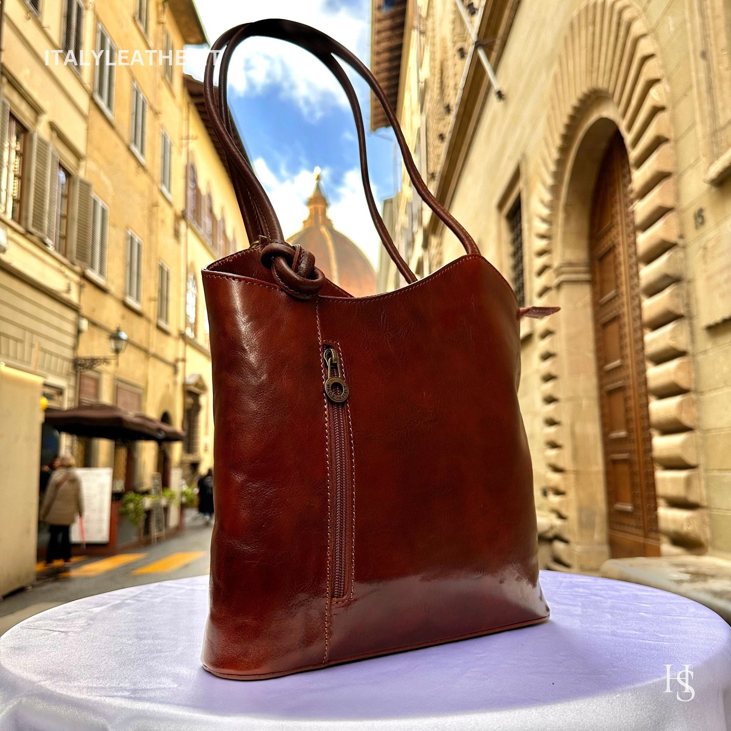 Italian Handmade Leather Bags For Women | Elegant Leather Tote From Florence | Handcrafted Backpack Shoulder Bag