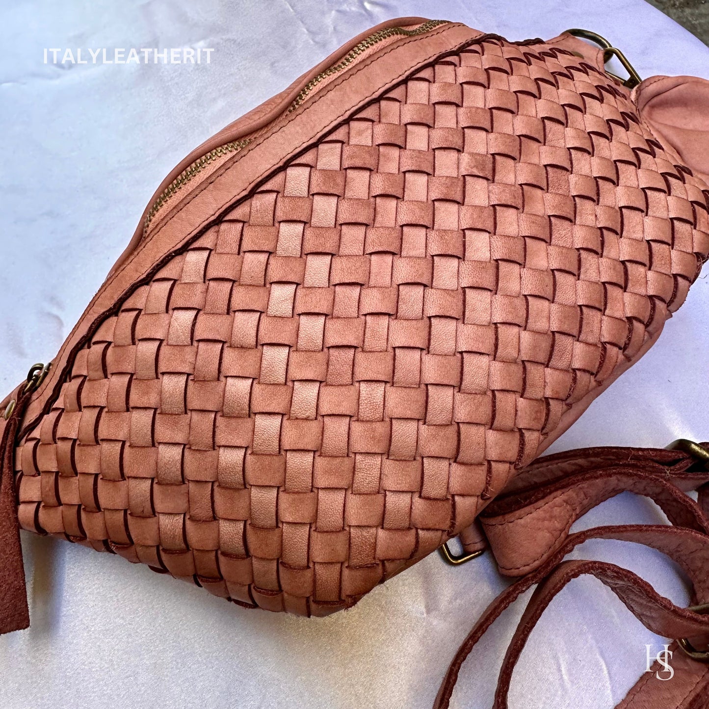 Italian Handmade Leather Sling Bag for Unisex Made In Italy from Florence | Waist Bag